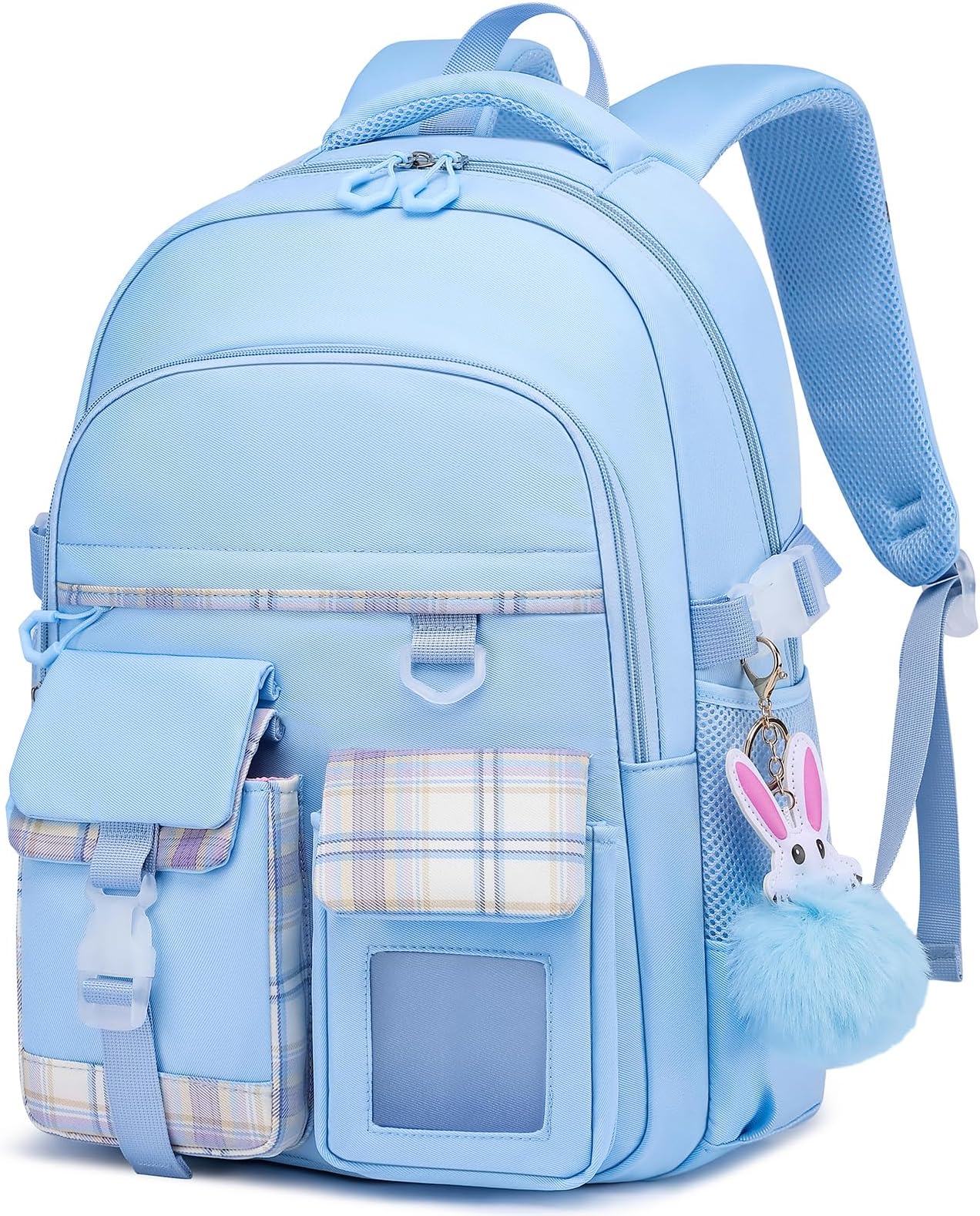 KEBEIXUAN School Bags for Girls - Kawaii Personalised Kids Backpack, Water Resistant Rucksack for Primary Middle School