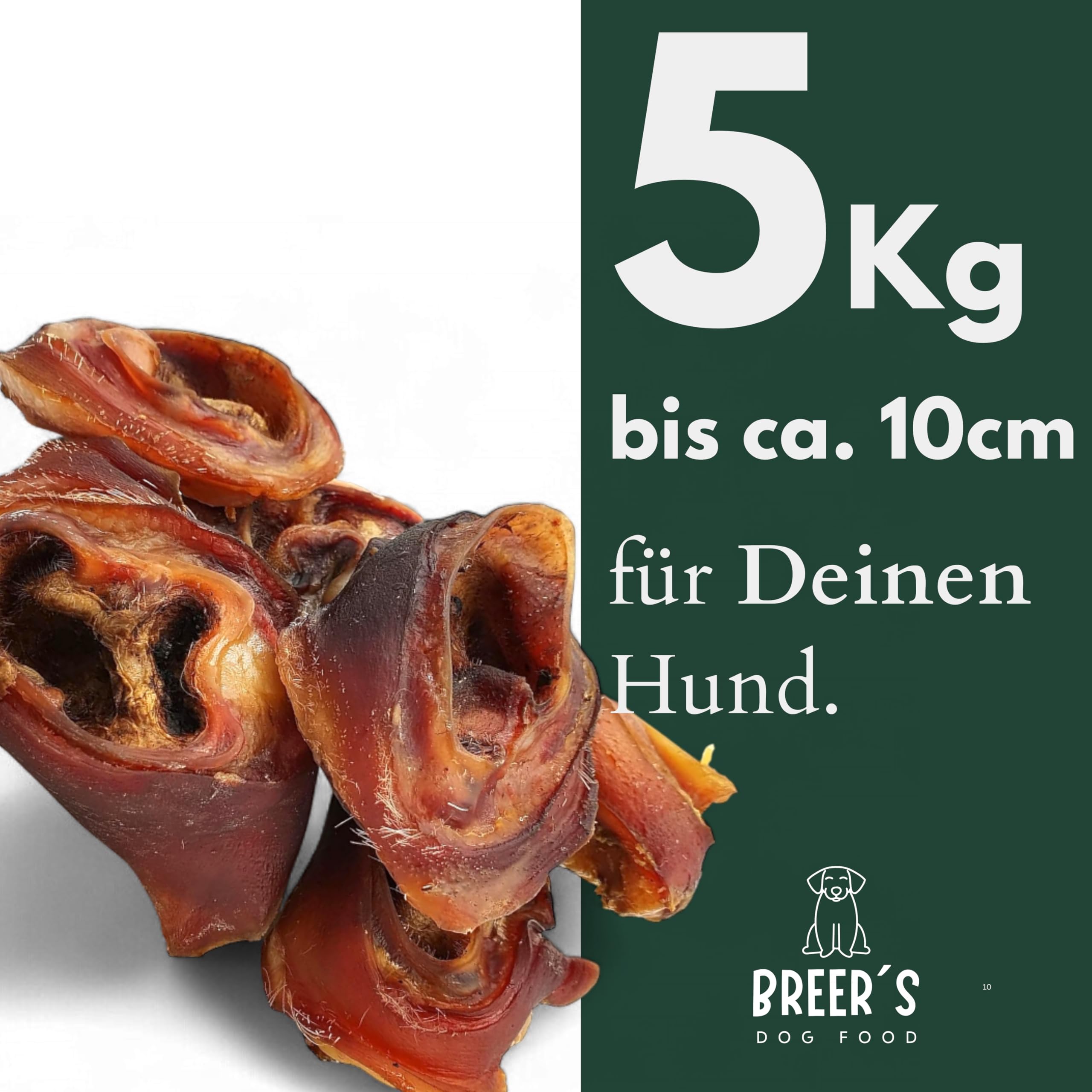 BREERs Coquilles de porc séchées pour chiens 5 kg de notre propre fabrication allemande, article à mâcher pour petits et grands, article à mâcher en porc, friandises pour chien, sans céréales,
