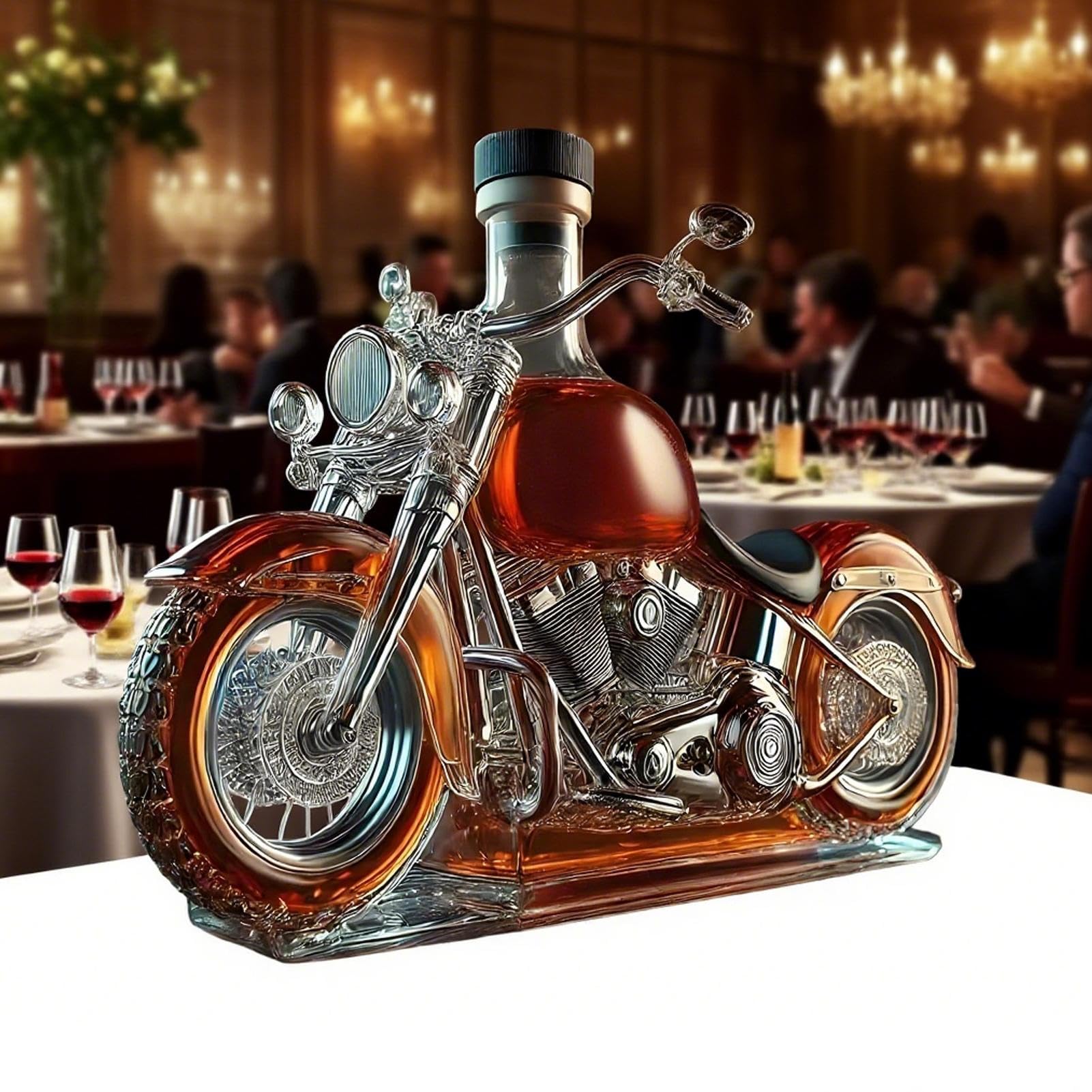 Decantador de Vino con Forma de Motocicleta Aireador para Hombres Regalo para Papá Decoración Bar en Casa