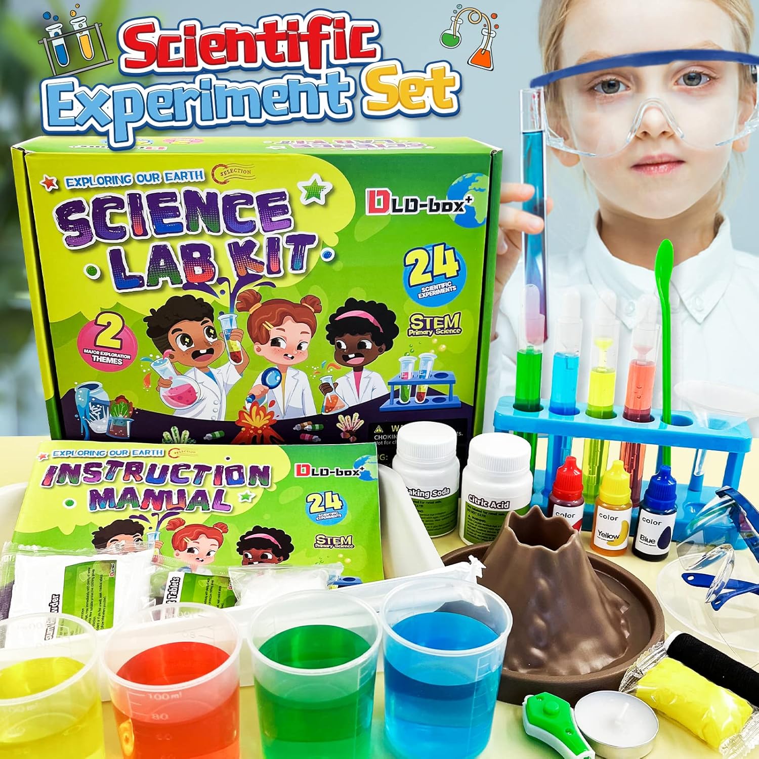 Science Kit with 24 Science Lab Experiments & STEM
