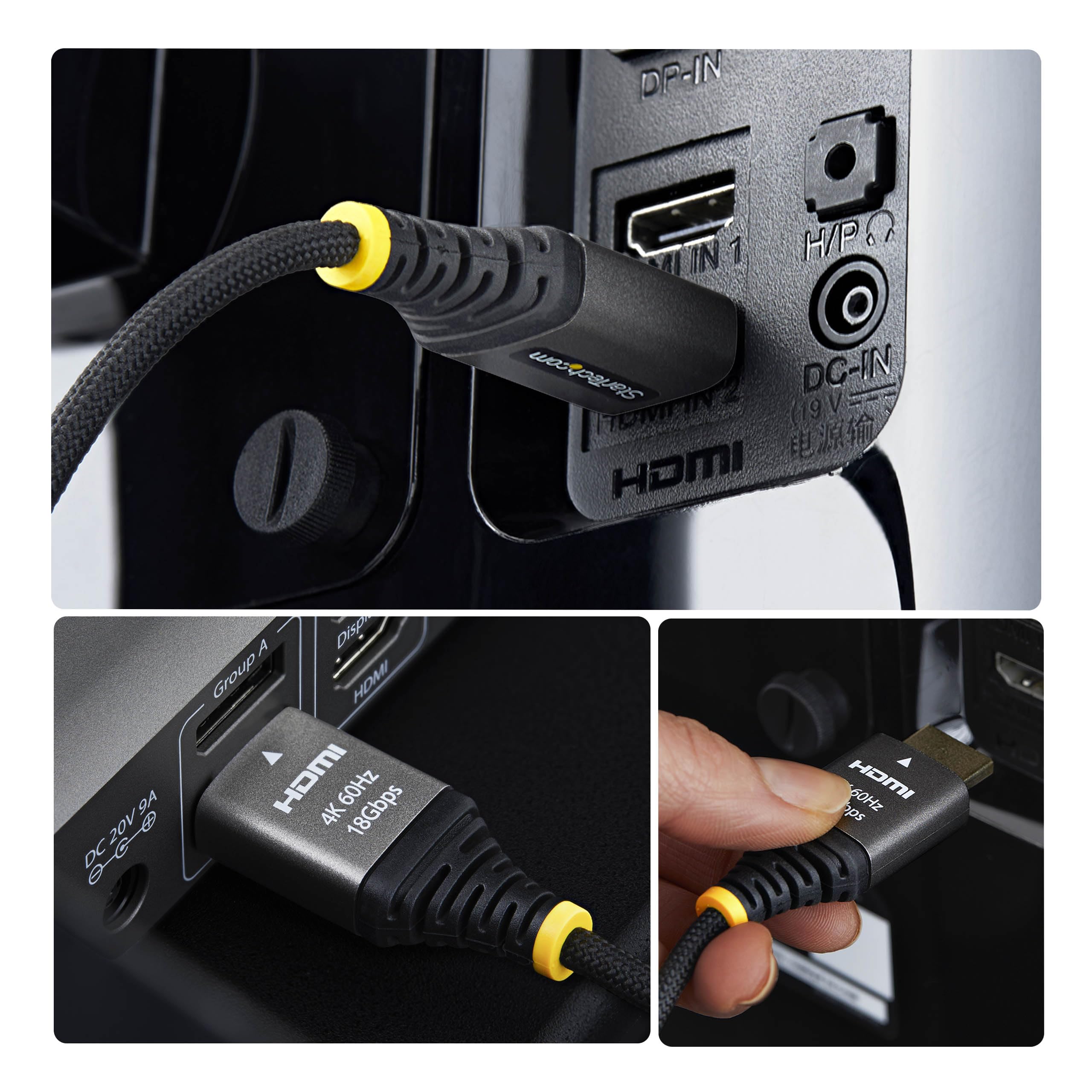 StarTech Cable HDMI Certificado 3m Ultraflexible Trenzado - 4K 60Hz - HDR10 | Cubierta de silicona de baja memoria, Exterior de nailon, Conectores Quick ID, Conforme con RoHS