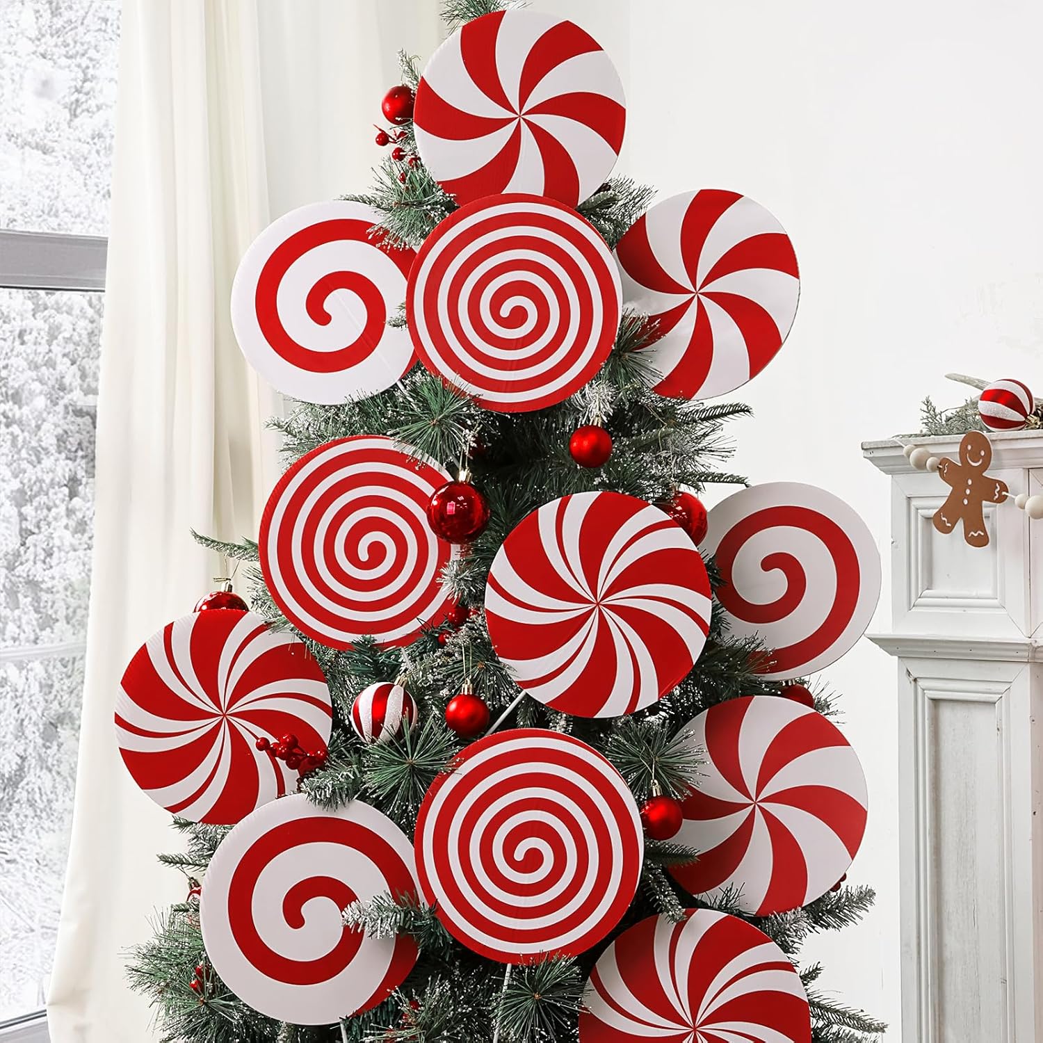 Christmas Decorations Indoor Tree Picks 12 pcs Large Red