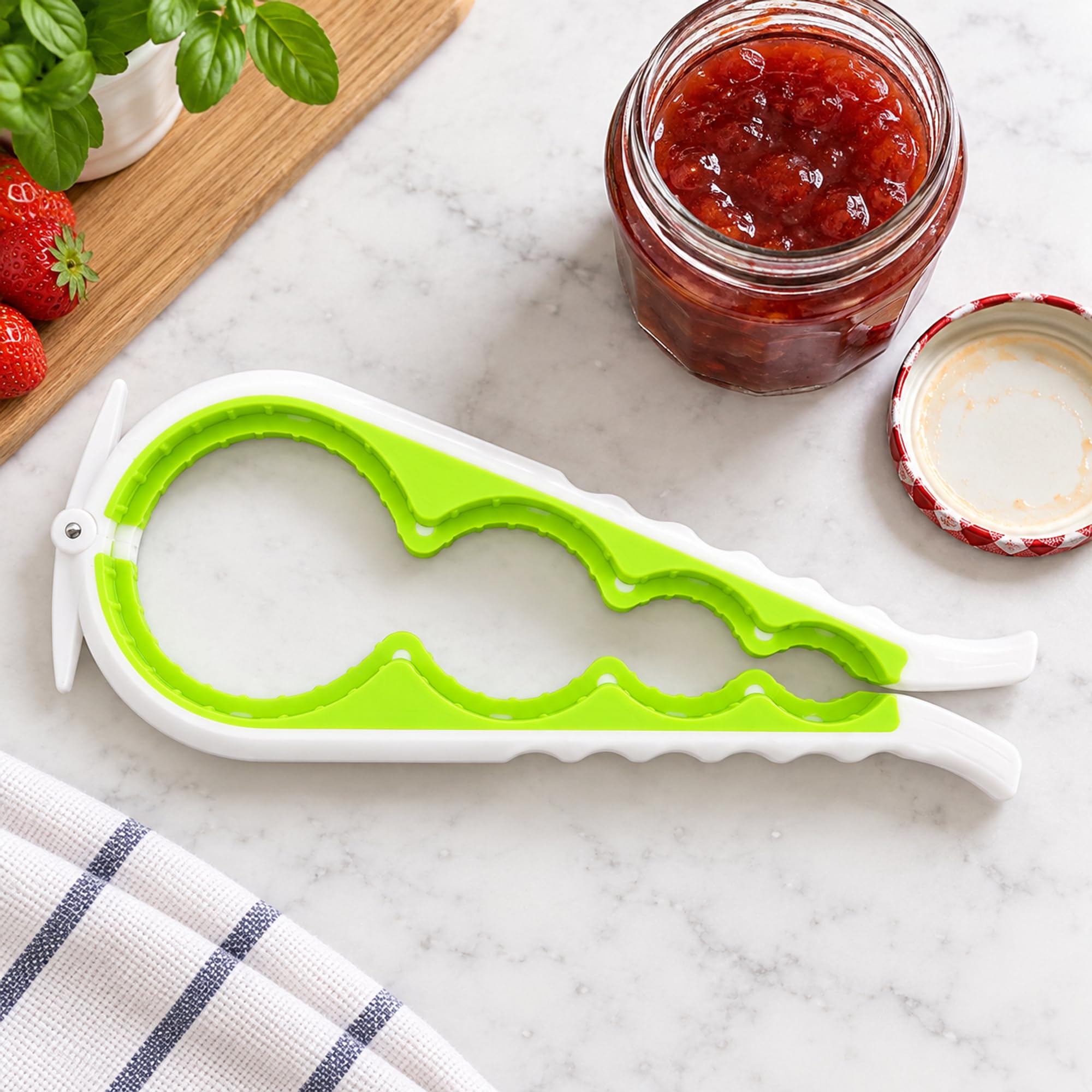 Plastic Jar and Bottle Opener for Kitchen Use, Handheld Lid Opening Tool for Food Preparation and Everyday Cooking