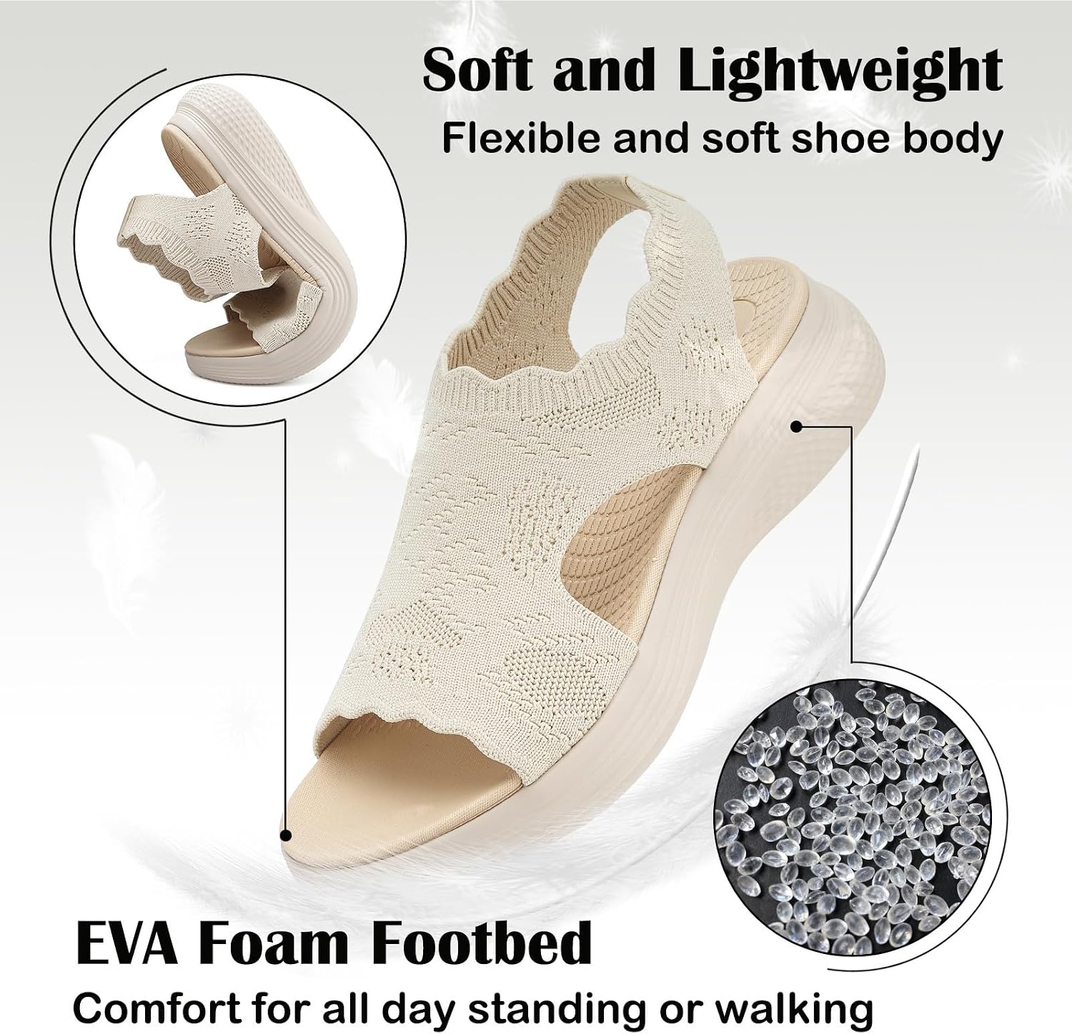 Womens Orthopedic Sandals Ladies Arch Support Walking Sandals with Comfortable Plantar Fasciitis Open Toe Slip On Sport Athletic Sandals