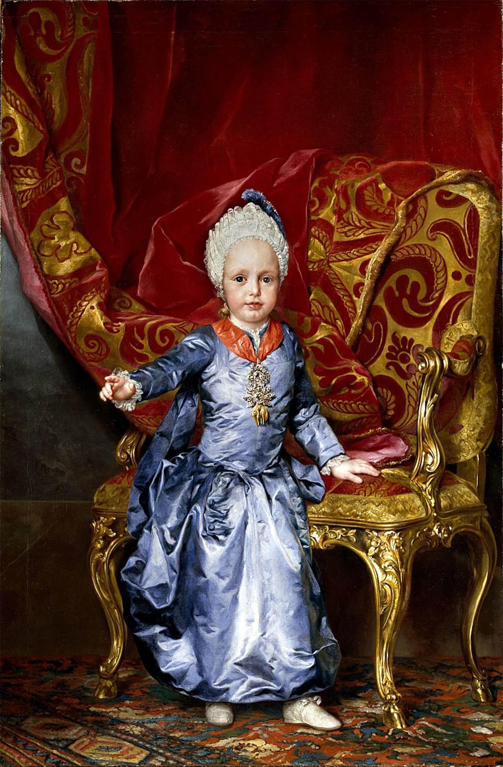ARTXLXXBN Famous Painting Canvas Artwork Graffiti Print Archduke Karl by Anton Raphael Mengs Portrait Canvas Image for Home Decor 60x90cm