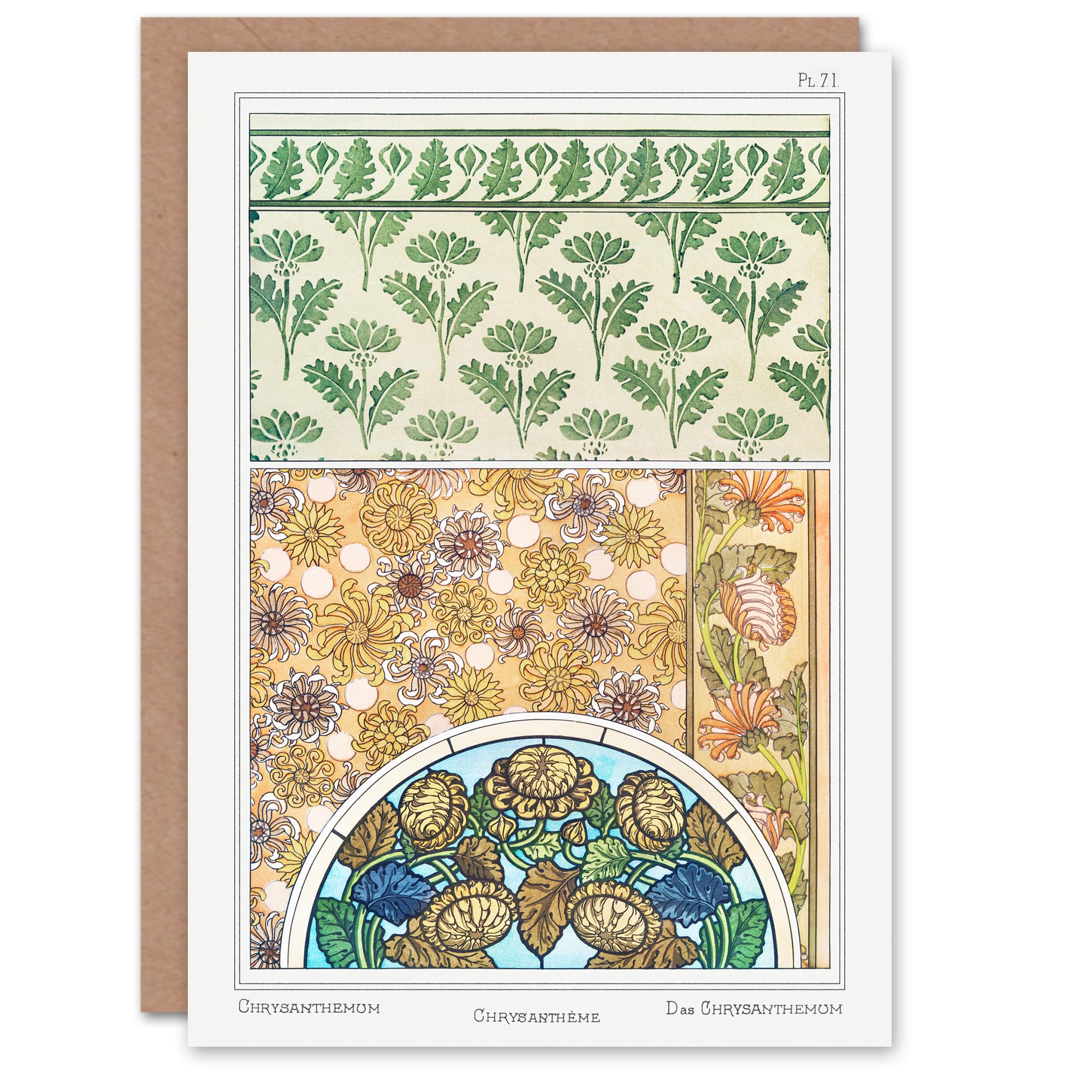 Artery8 Maurice Pillard Verneuil Art Card Ornamental Chrysanthemum