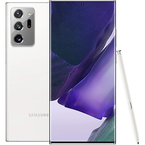 SAMSUNG Galaxy Note 20 Ultra 5G, Factory Unlocked, 128GB, S Pen Included, 6.9” Infinity-O Display Screen, Long Battery Life, US Version, Mystic White