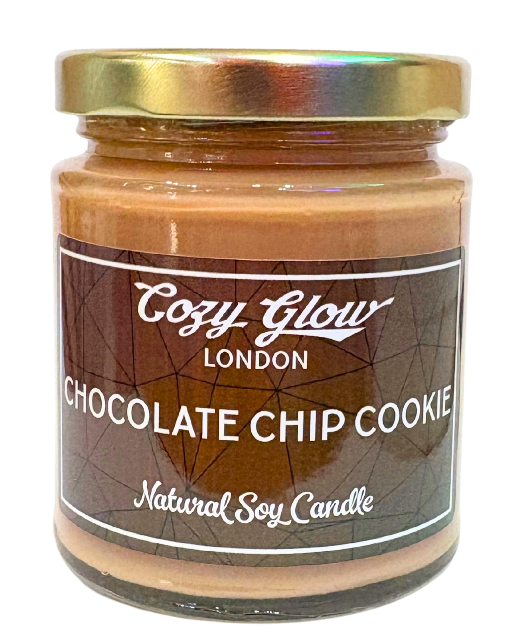Cozy Glow Nougat | Chocolate Chip Cookie | Regular Vegan Friendly Natural Soy Candle | 35+ Hour Burn Time & Hand Made In Uk