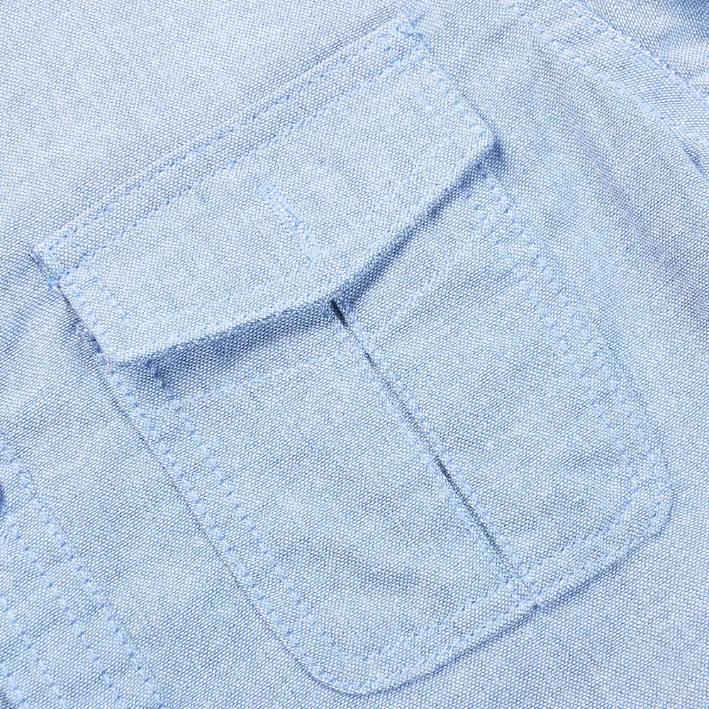 Boys Mens Short Sleeve Button Down Shirt Casual Cotton Collared Dress Top Two Pocket 12Months-XXL - Image 5