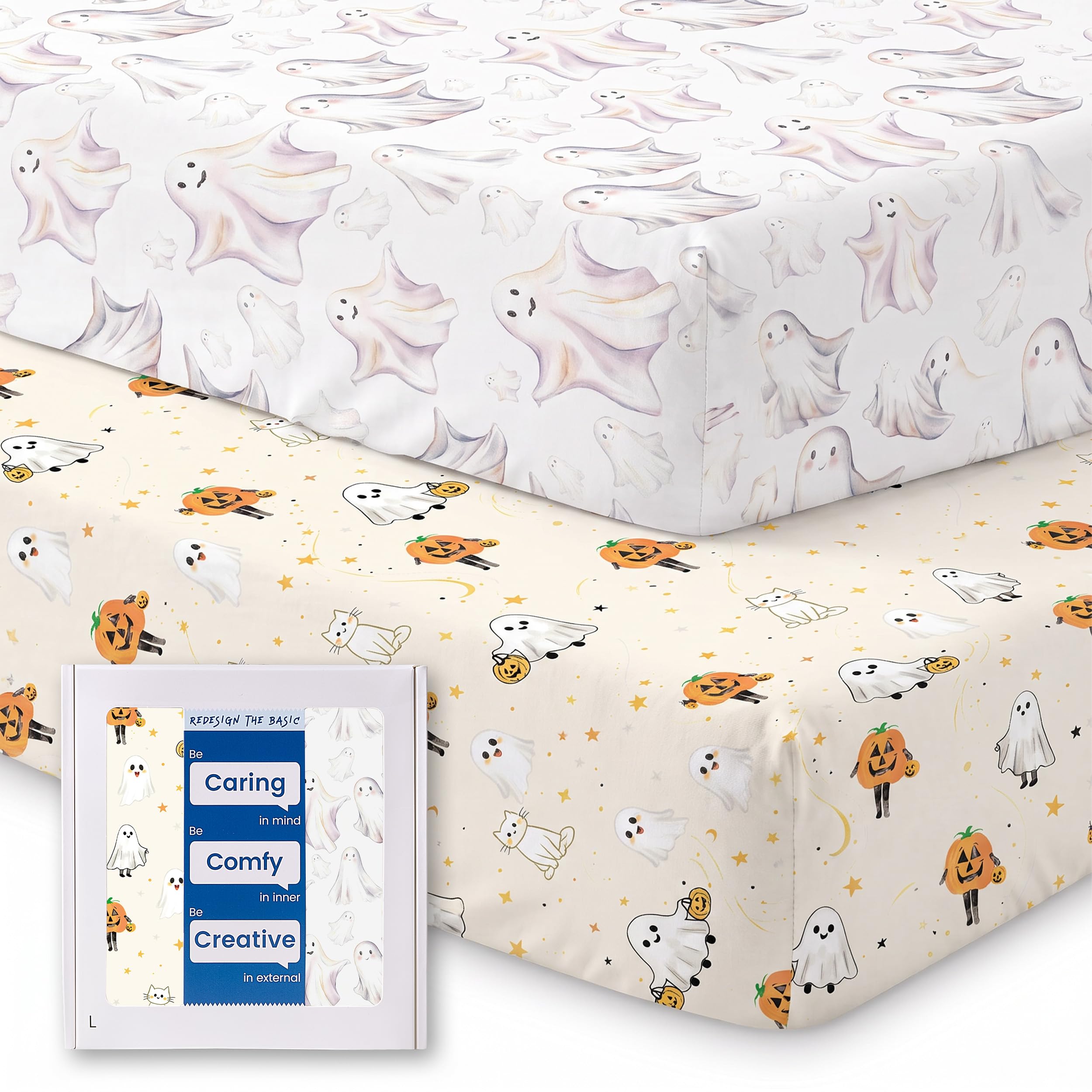 Pack N Play Sheets for Graco, Soft Mini Crib Fitted Sheets 2 Pack