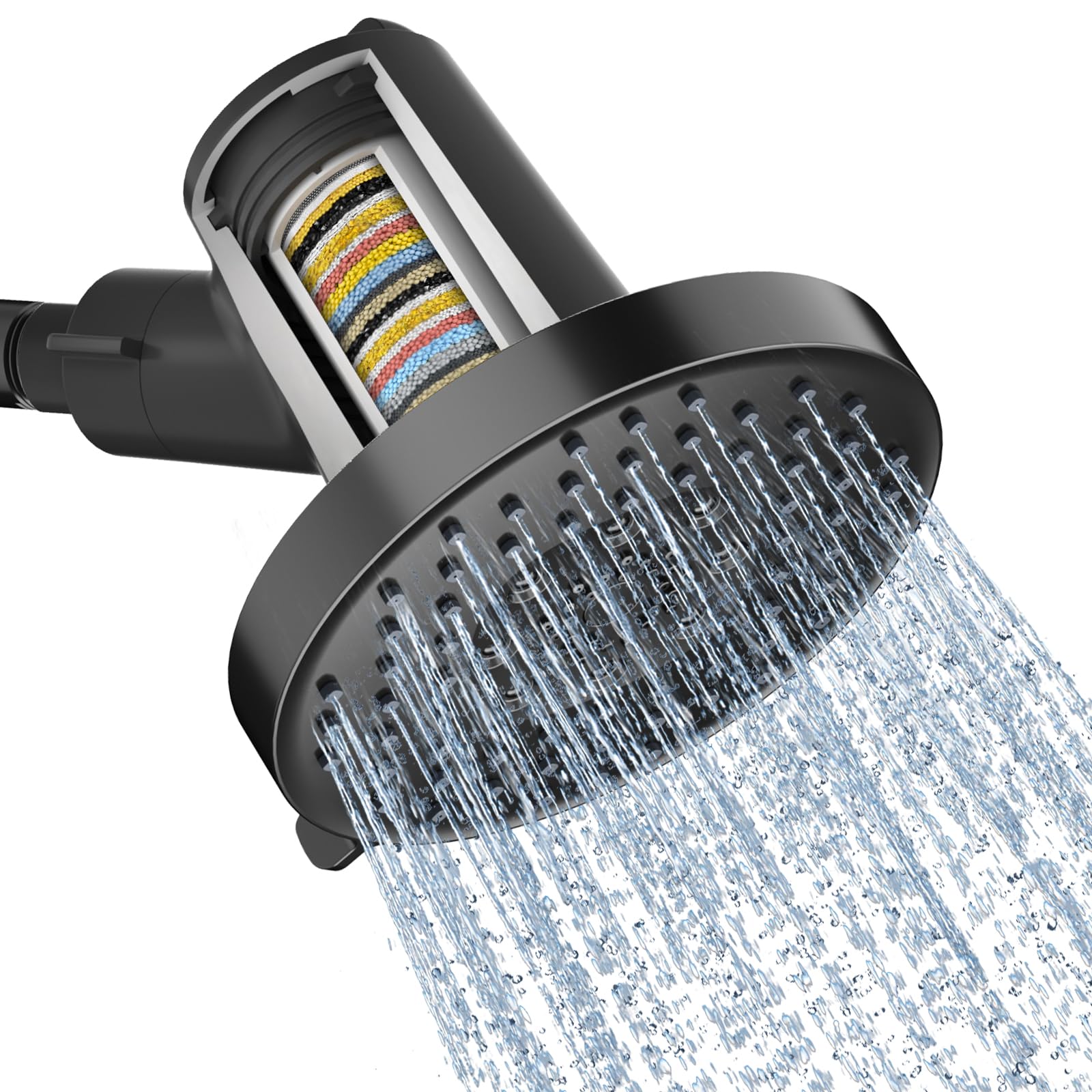 Pommeau de douche filtré anti chlore et adoucisseur eau dure avec jet haute pression SR SUN RISE