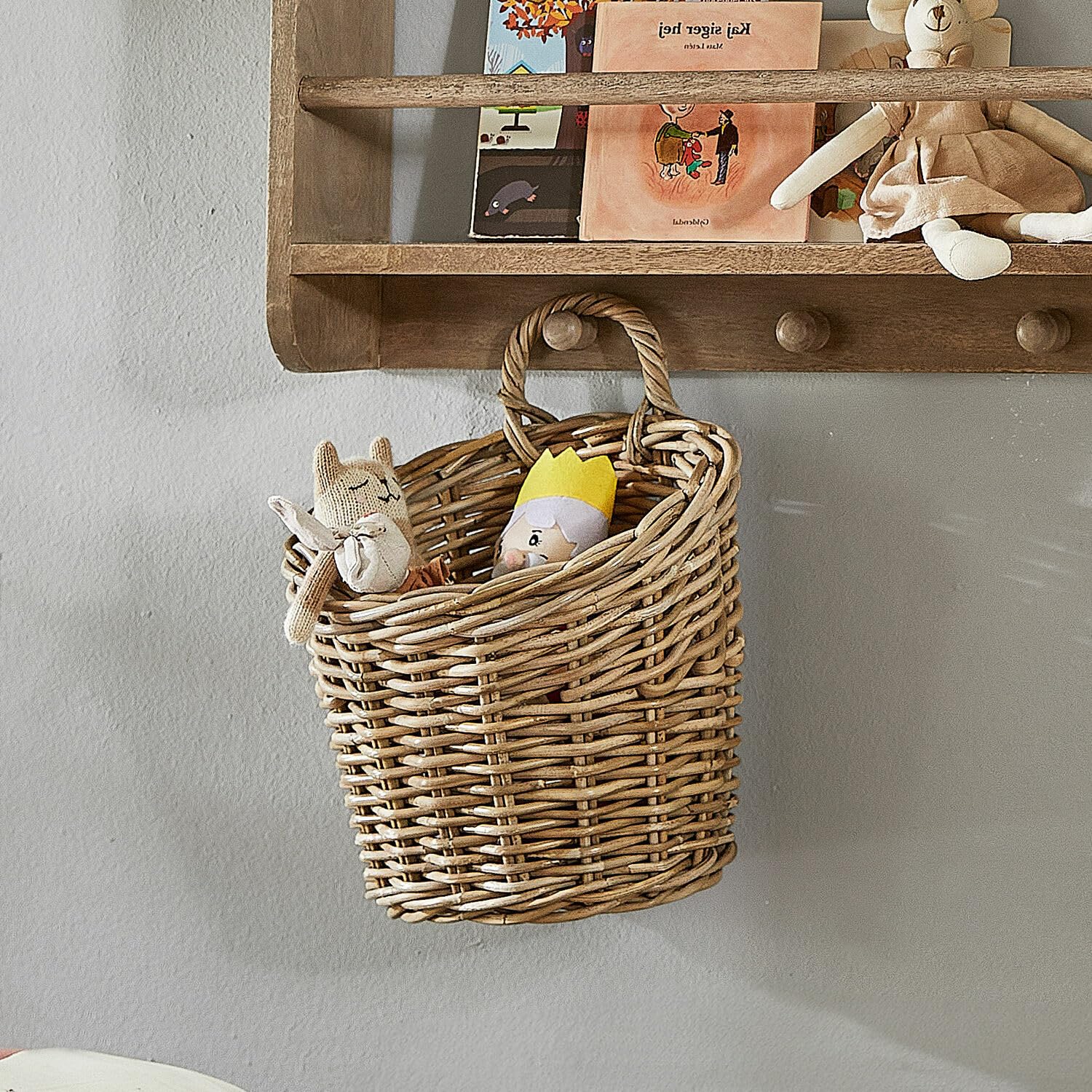 Loberon Korb Korovu, Gemütlicher Landhaus-Look, Rustikales Design, Handgeflochten, Aufbewahrung, Rattan, braun | Gemütlicher Landhaus-Look, Rustikales Design, Handgeflochten, Aufbewahrung, Rattan