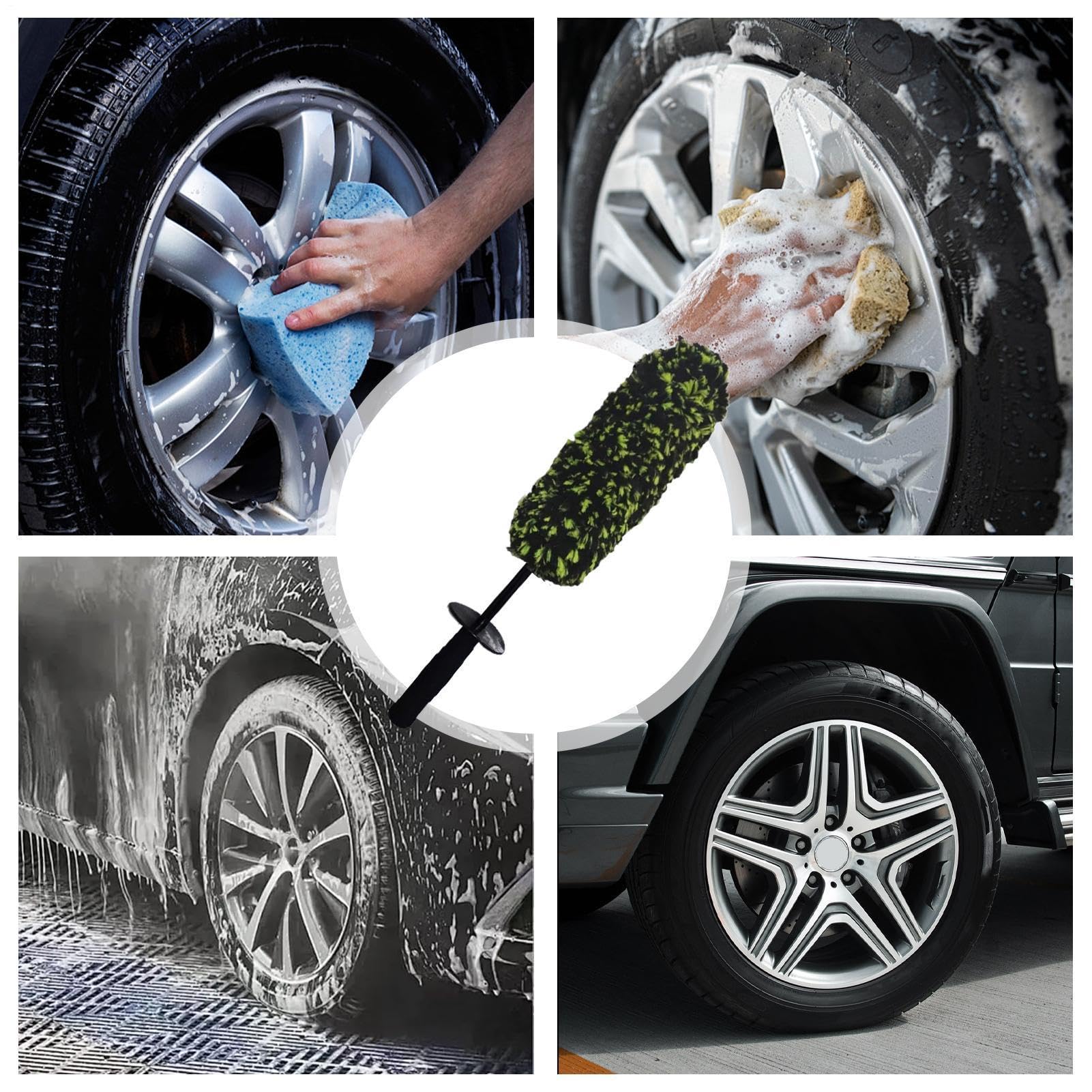 Brosse de Nettoyage pour Jantes de Voiture Outil Detailing Auto Pour Roues, | Brosse de Nettoyage pour Jantes pour Extérieur de Berlines SUV et Véhicules