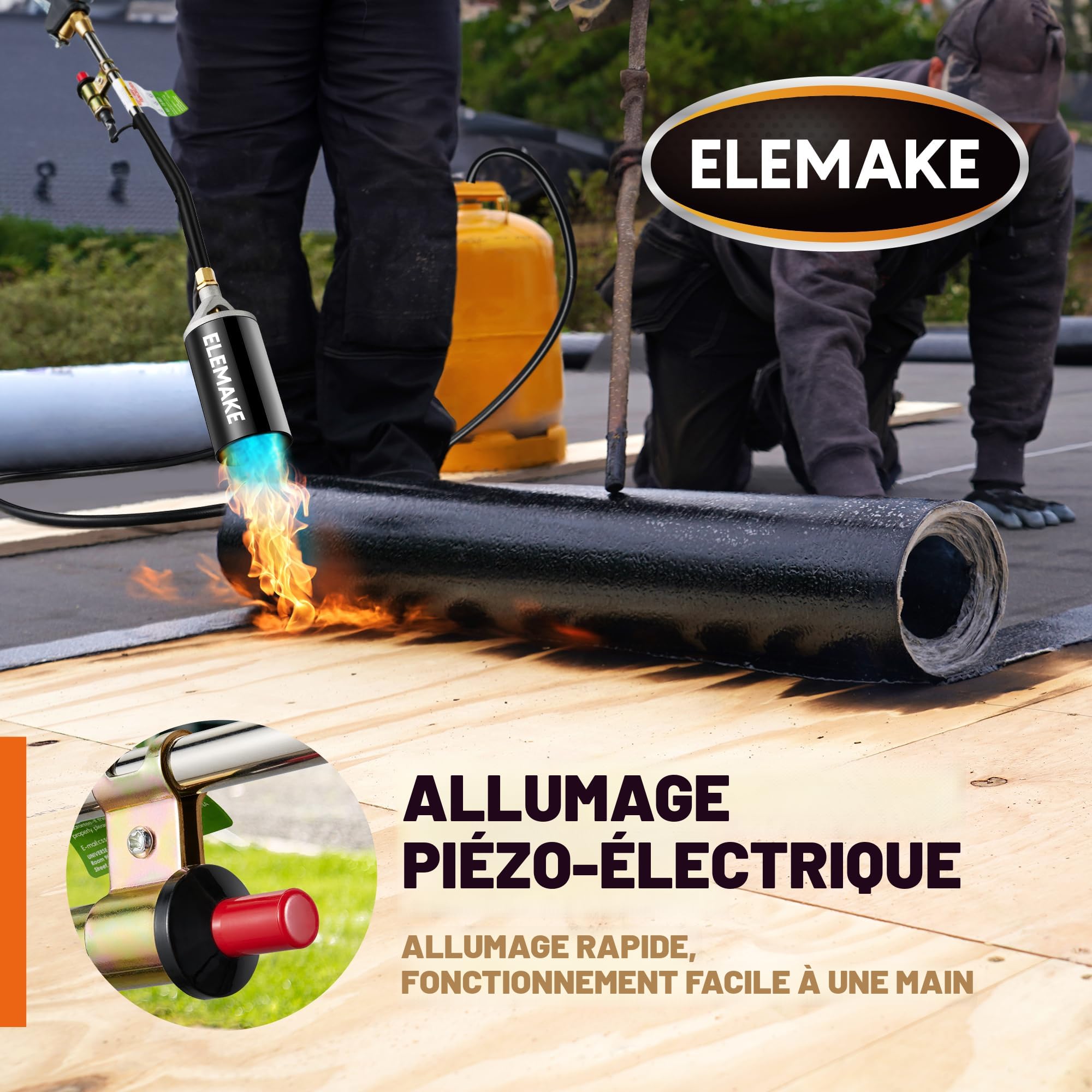Flame King Kit De Chalumeau Au Propane, Brûleur De Mauvaises Herbes Très Résistant, 50 0000 BTU, 99 Cm De Long Avec Tuyau Régulateur De 3 M