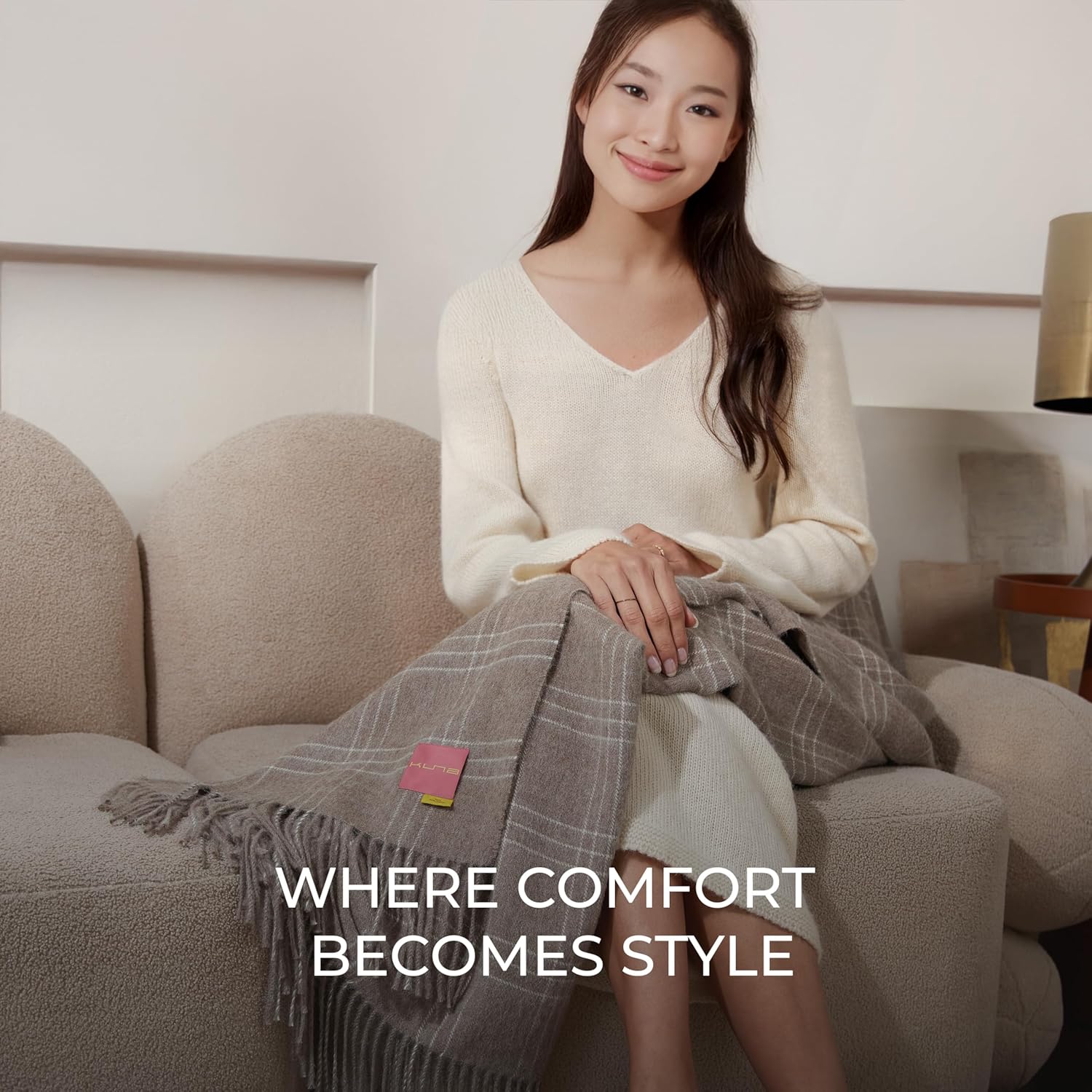 KUNA 100% Pure Baby Alpaca Throw Blanket Wool | Hand-Selected Luxury Fiber & Master Craftsmanship | Hypoallergenic, Lightweight & Warm | Premium Gift Packaging | Sustainably Peruvian Heritage - Image 6