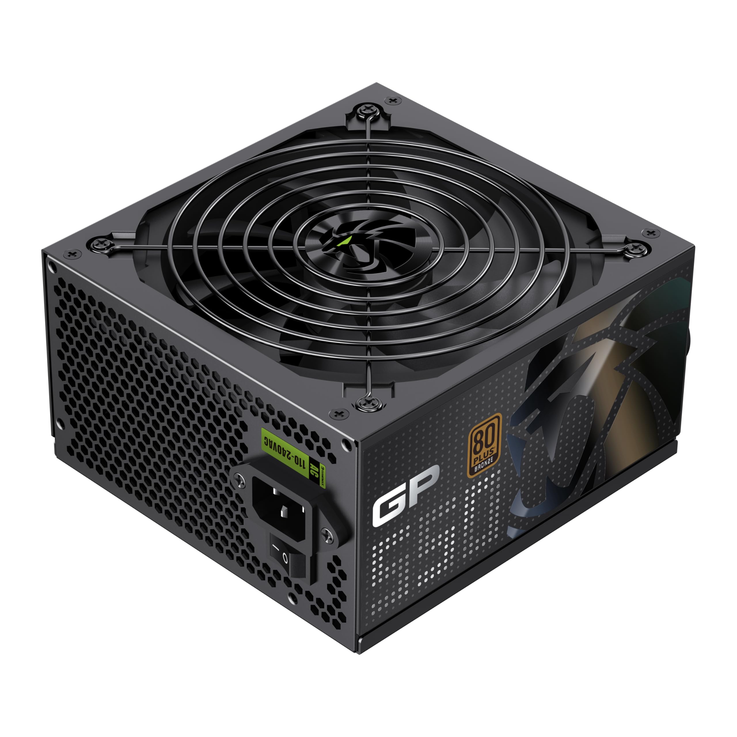 GAMEMAX GP 550B Zasilacz PC 550W, niemodularny, 80 Plus Bronze, wentylator HDB 140 mm, płaskie czarne kable, 9 zabezpieczeń, 3 lata gwarancji, czarny