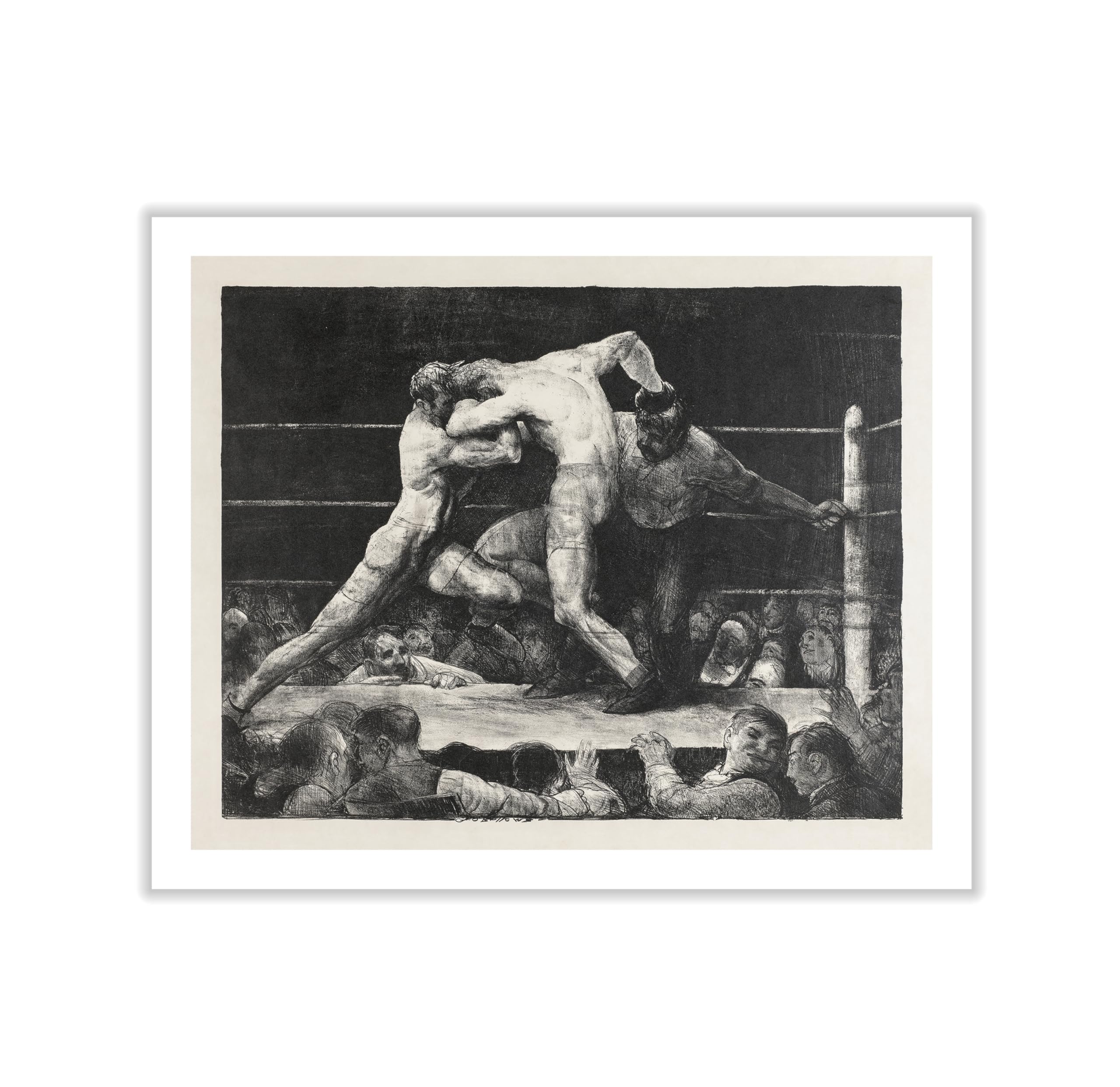 Poster Master Vintage A Stag at Sharkey's Canvas - Retro Boxing Print - Sports Art - Gift for Men & Women - Great Wall Decor for Dorm, Office or Living Room - 8x10 ROLLED Canvas