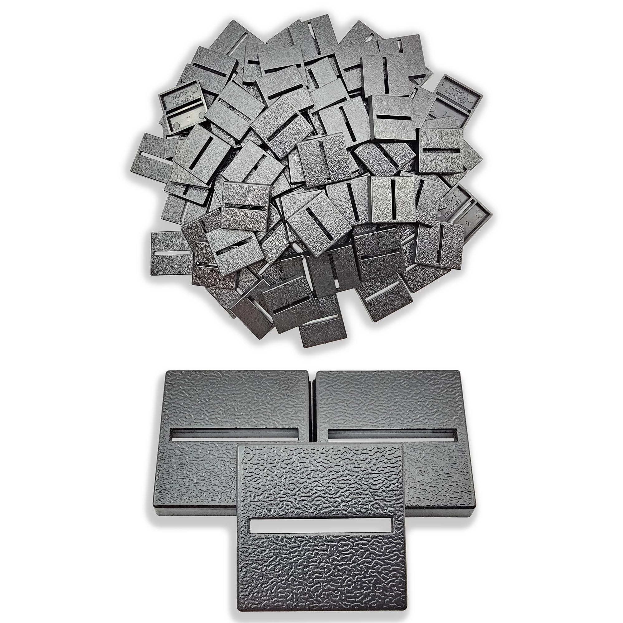 Hobby Heaven 25mm Square Parallel Slotted Wargaming Plastic Bases (100pcs)
