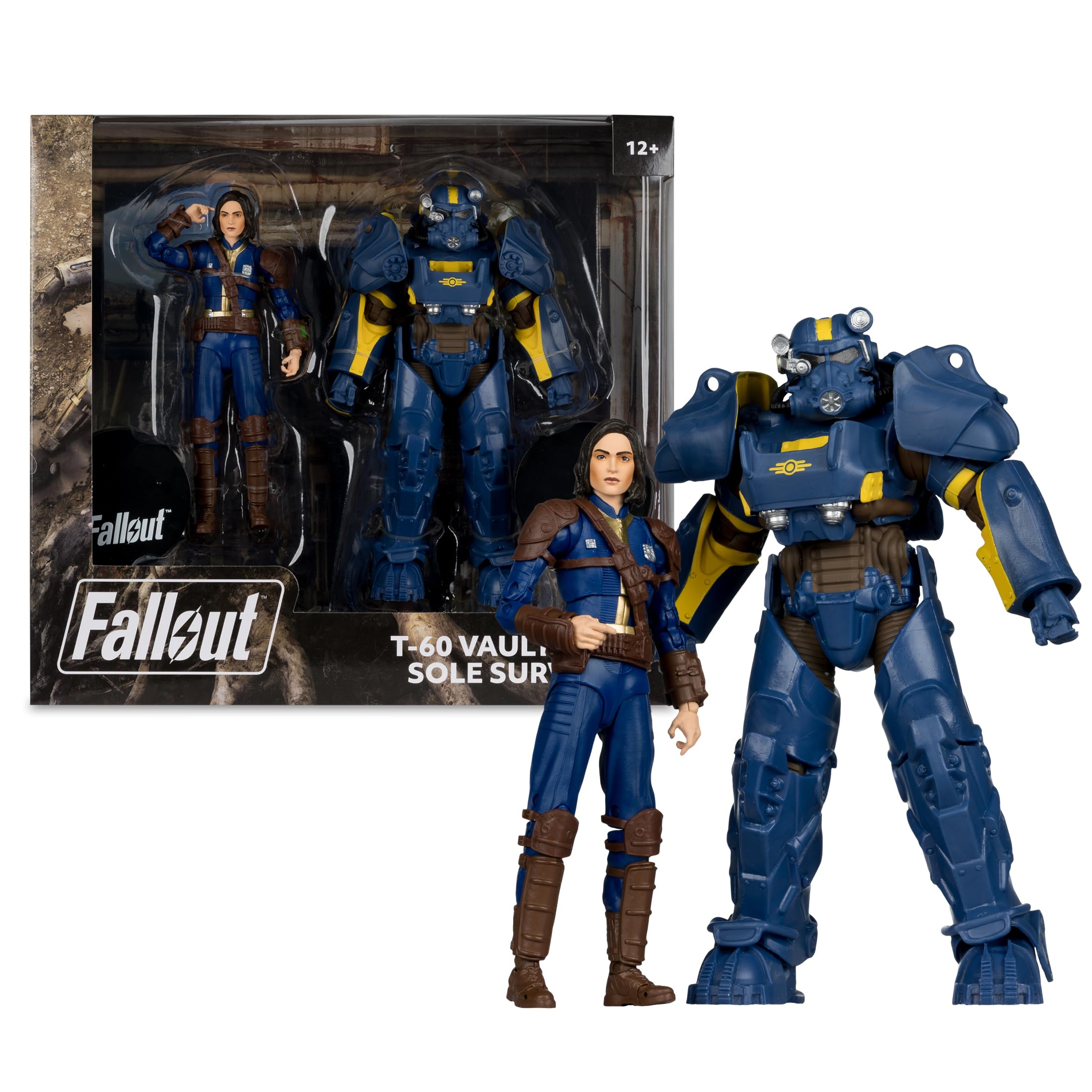 McFarlane Fallout 4 T-60 Vault Tec and Sole Survivor - Confezione da 2 giocattoli