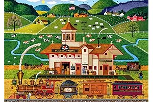 Fox Hill Farms - 300 Piece Charles Wysocki Puzzle for Adults