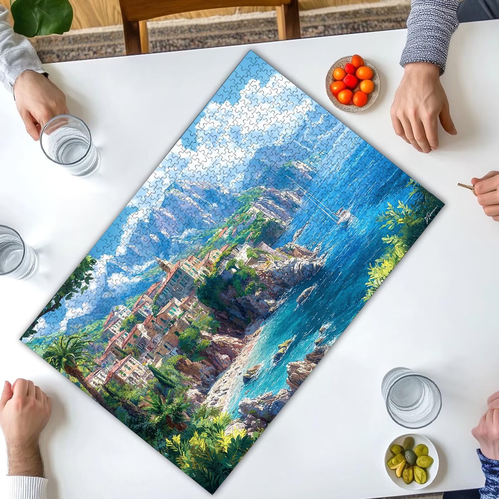 Puzzle plażowe, 1000 elementów, 1000 elementów, drewniane puzzle dla dorosłych, z wykwintnym pudełkiem do pakowania, klasyczne puzzle dla całej rodziny, duże puzzle na prezenty, -2411