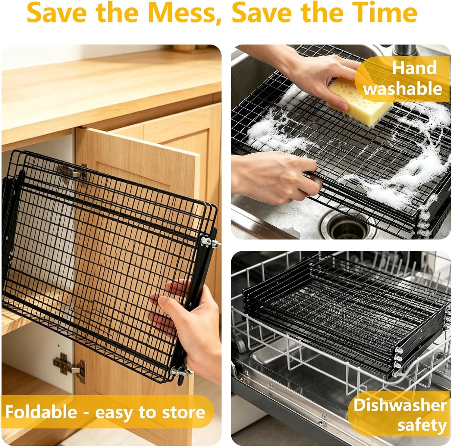 Collapsible Cooling Rack 3-Tier Foldable Cookie Cooling Rack for Baking image 3