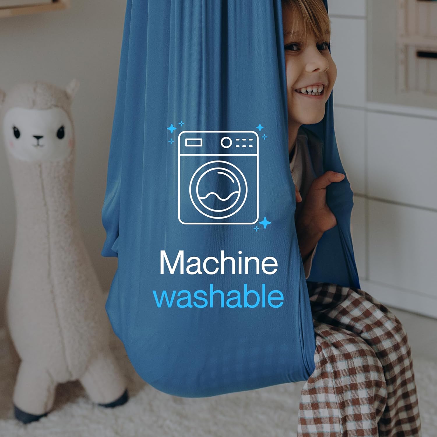 Sensory Swing Indoor & Outdoor - Cotton Spandex Polyester Unique Composition | Kid Swing - Kids Hammock | 59"x59" Swing | Therapy Swing for Kid and Adult Holds Up to 300lbs | Kids Swing - Image 8