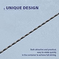 Vista 4 de Briout Cuchara de bar agitadores de cóctel para bebida, acero inoxidable de 12 pulgadas de mango largo, color negro, 2 piezas