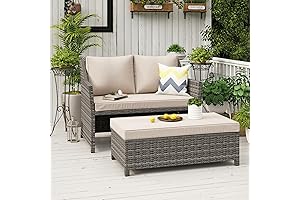 OC Orange-Casual: Enchanting Outdoor Loveseat Retreat