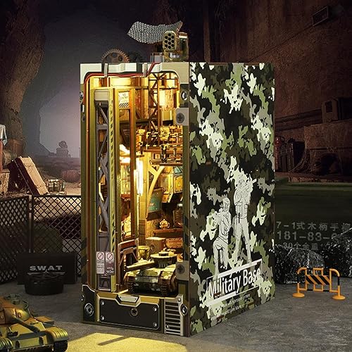 Miniatura 23 de ISSEVE Kits en miniatura de rincón de libros para adultos, rompecabezas de madera 3D, casa de muñecas, kit de casa en miniatura para decoración