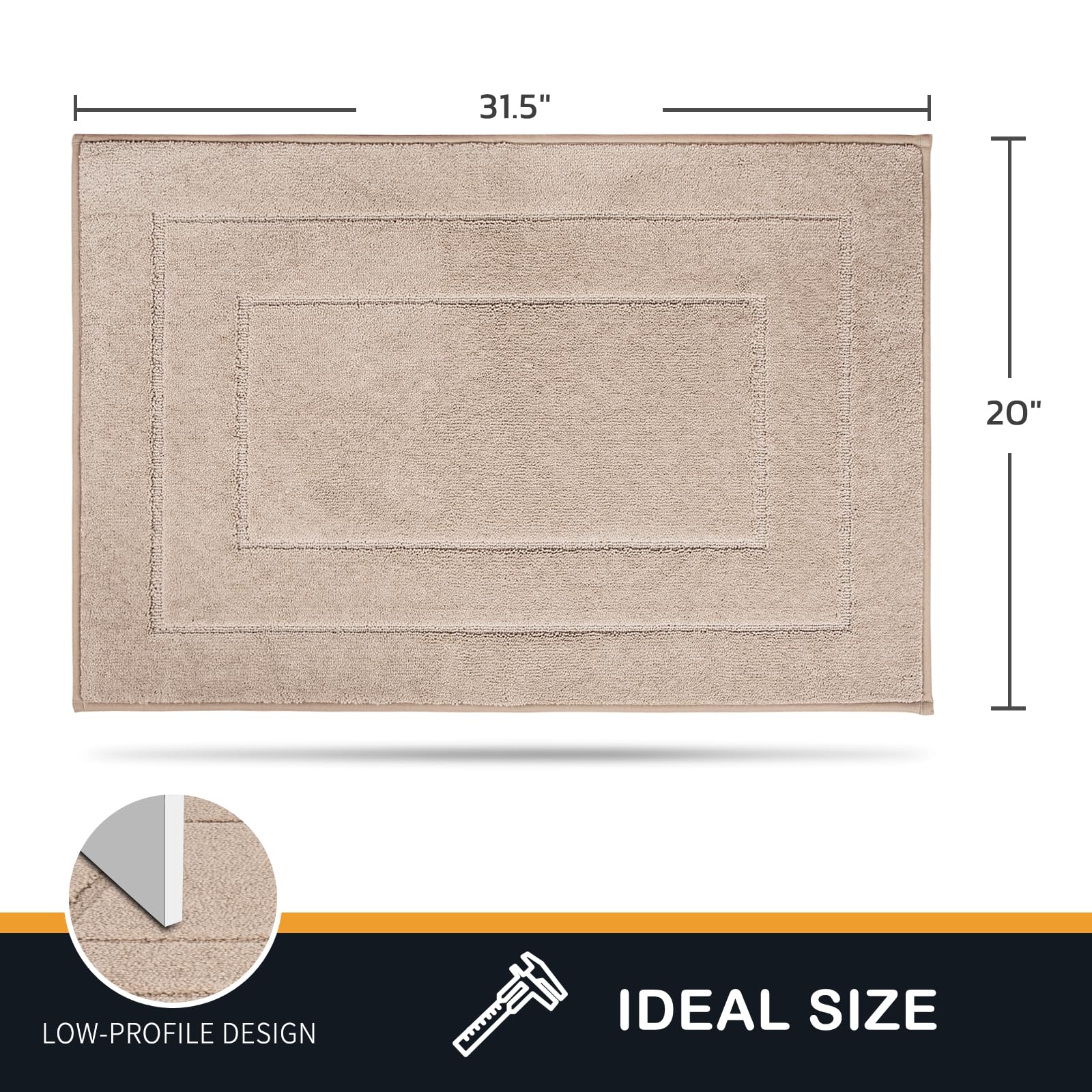 PURRUGS Dirt Trapping Door Mat 20x31.5 Inches - Super Absorbent, Machine Washable Entryway Rug For Mud & Pets - View #9