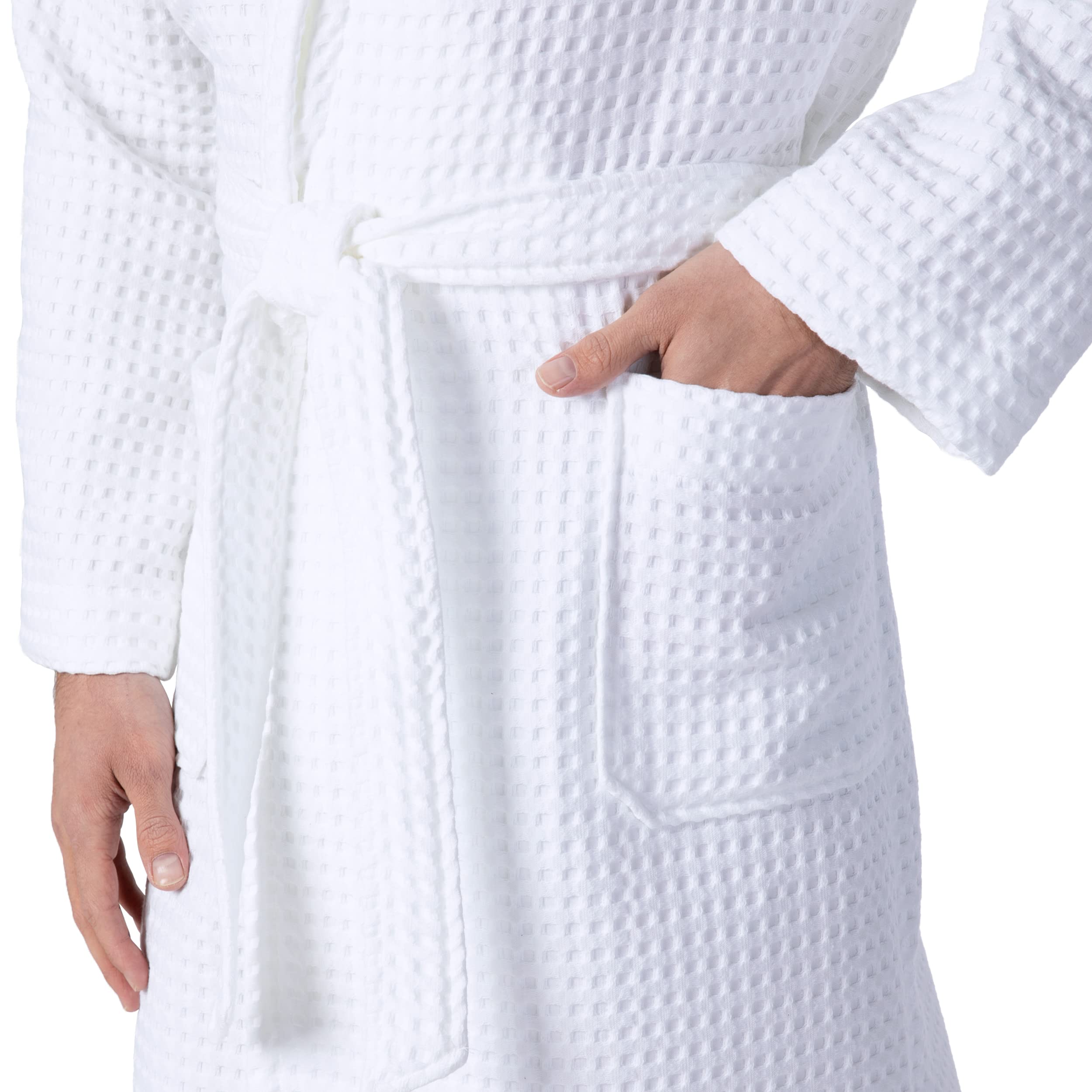 Möve - Albornoz con Capucha, algodón, Blanco, Large