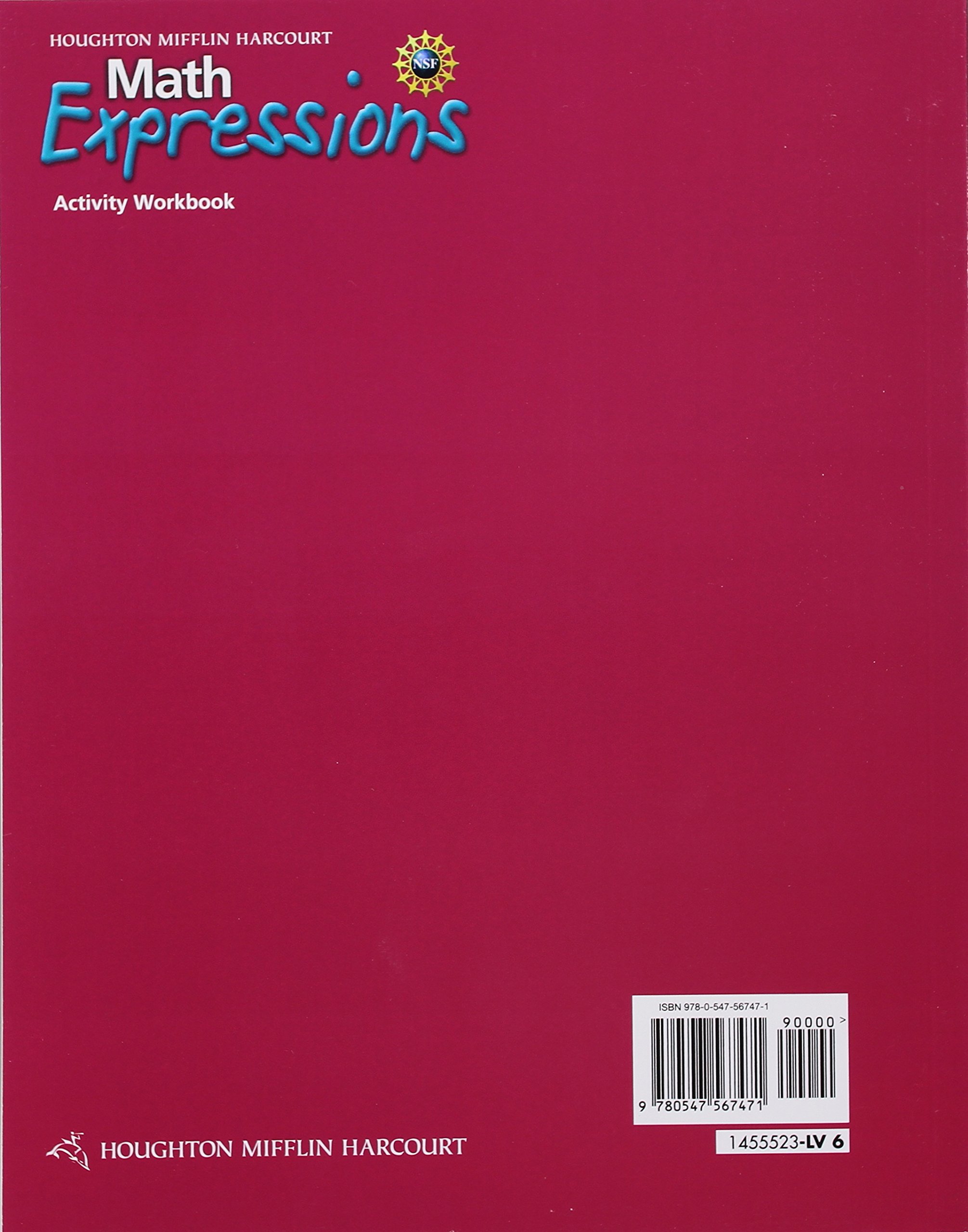 Math Expressions: Activity Workbook Grade 6