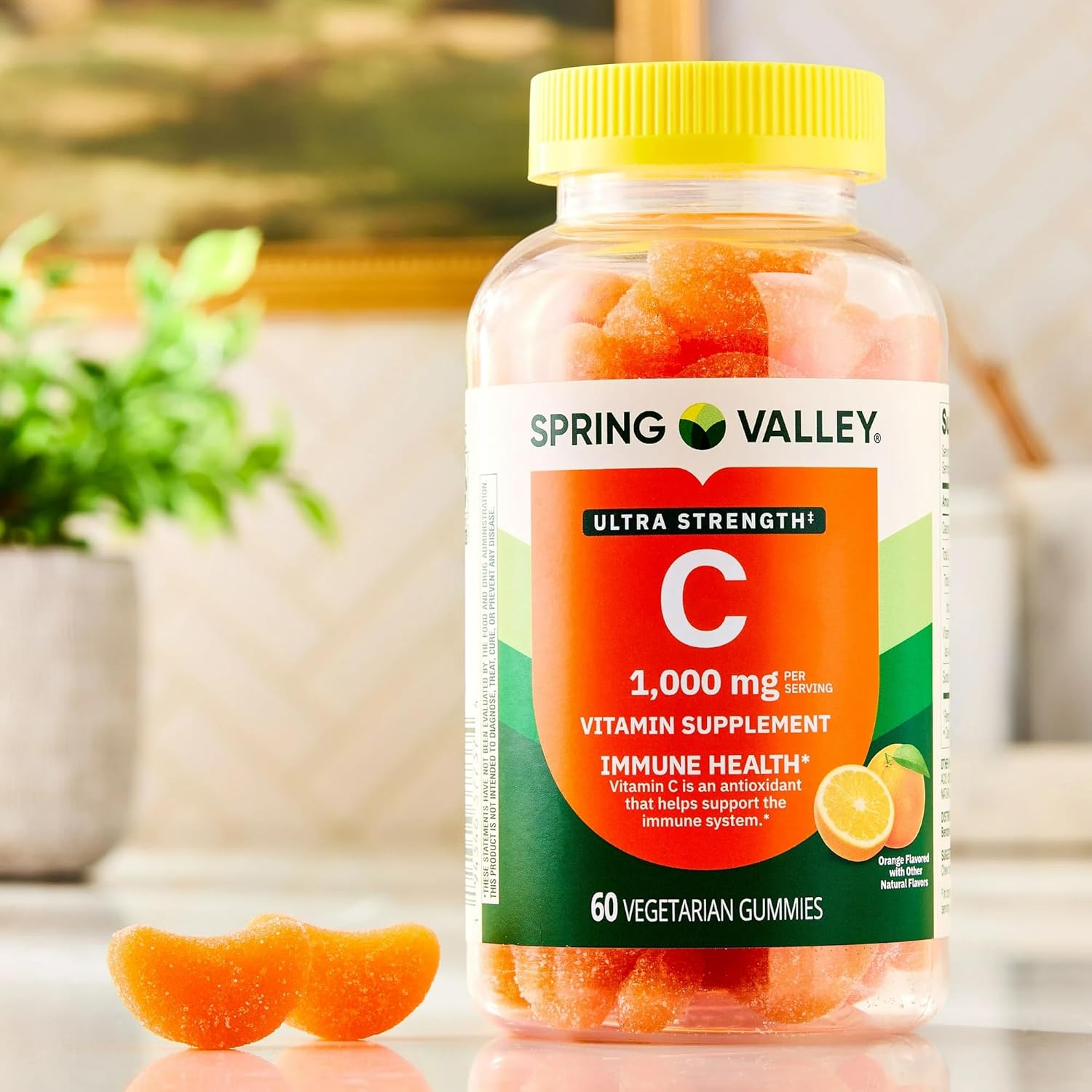 SUREFECT Spring Valley Ultra Strength Vitamin C 1000 mg Gummies - 60 Count, Orange Flavor Organizer