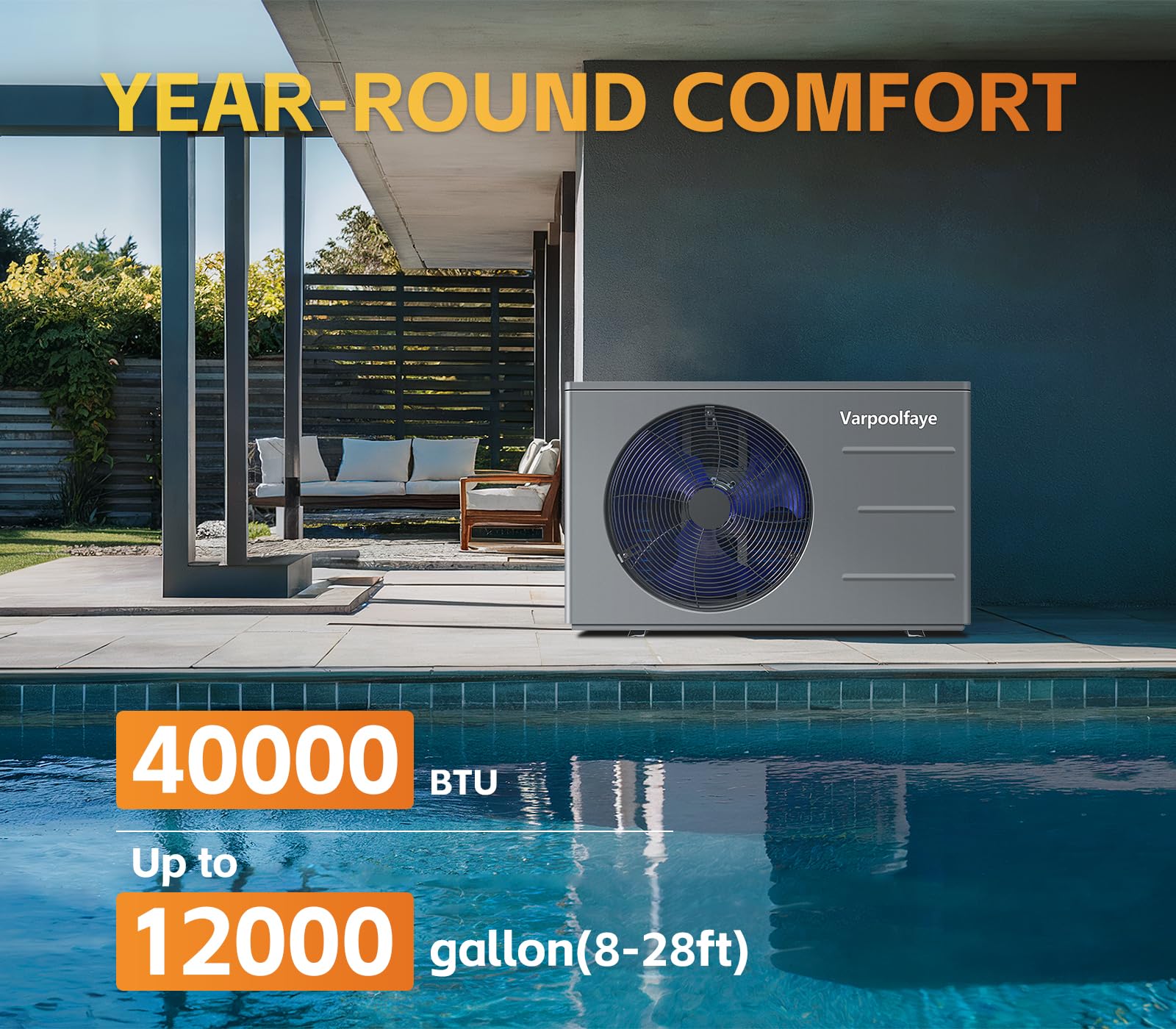 4000 Btu Pool Heater NAIZEA With Titanium Heat Exchanger,110V Mini