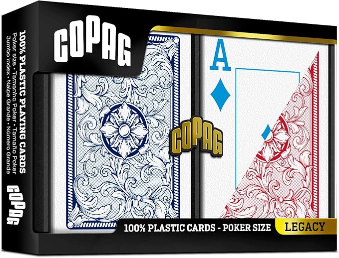 Copag Mazo de Naipes de Póker Doble Baraja Plástica Jumbo miniatura 3