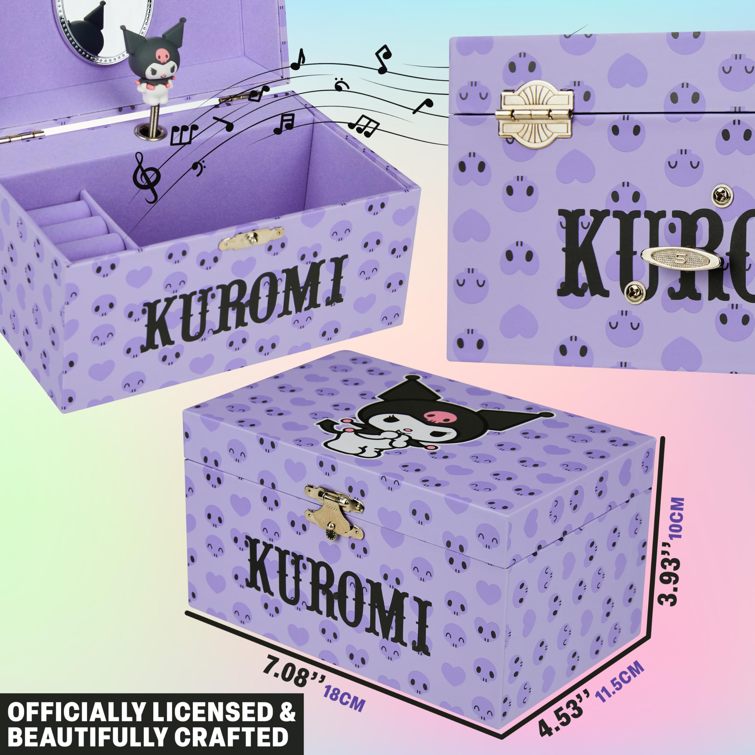 Amazon.com: Hello Kitty Sanrio Kuromi Musical Jewelry Box for