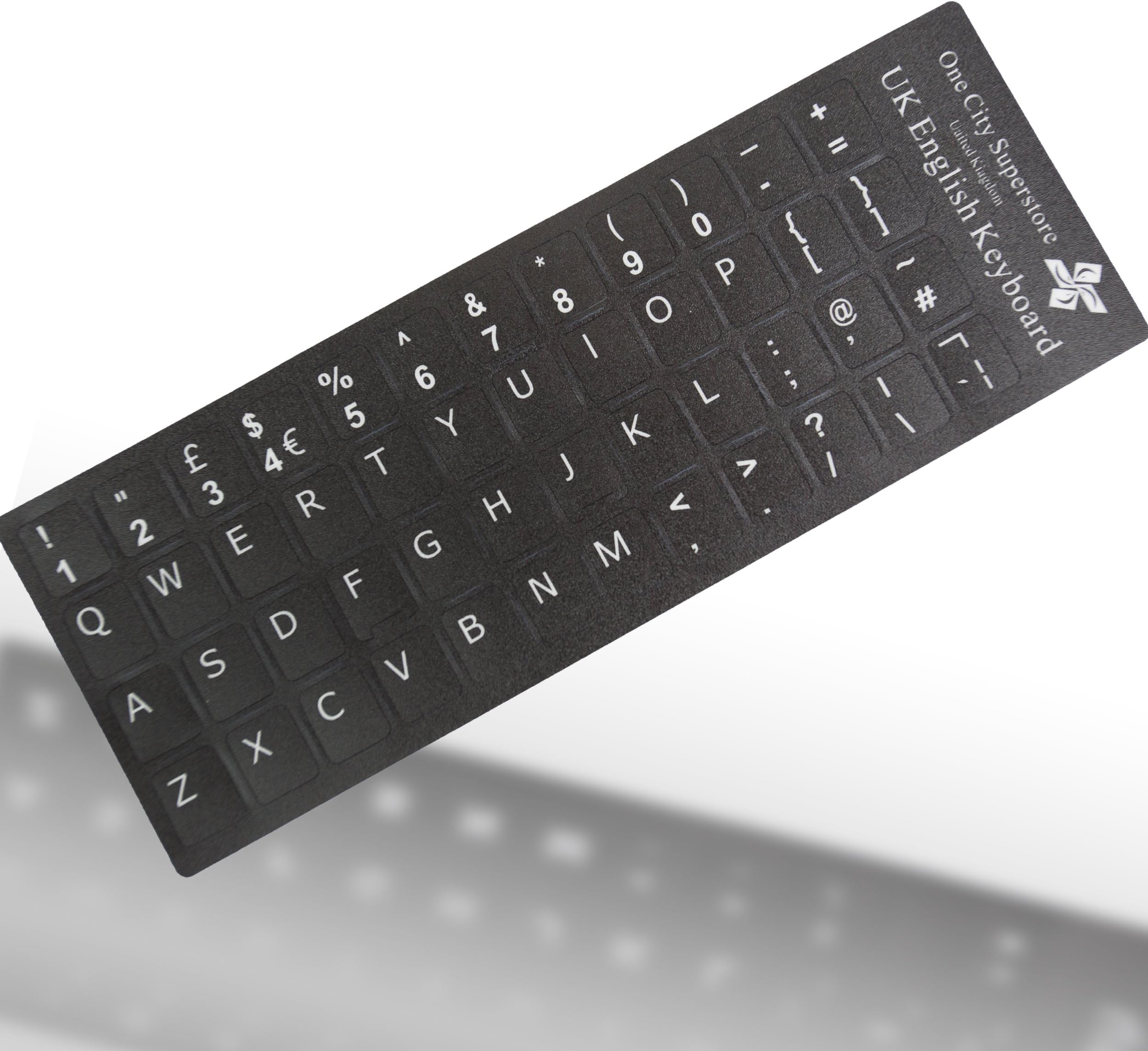 One City SuperstoreQwerty Keyboard Stickers Self-adhesive English UK British Layout