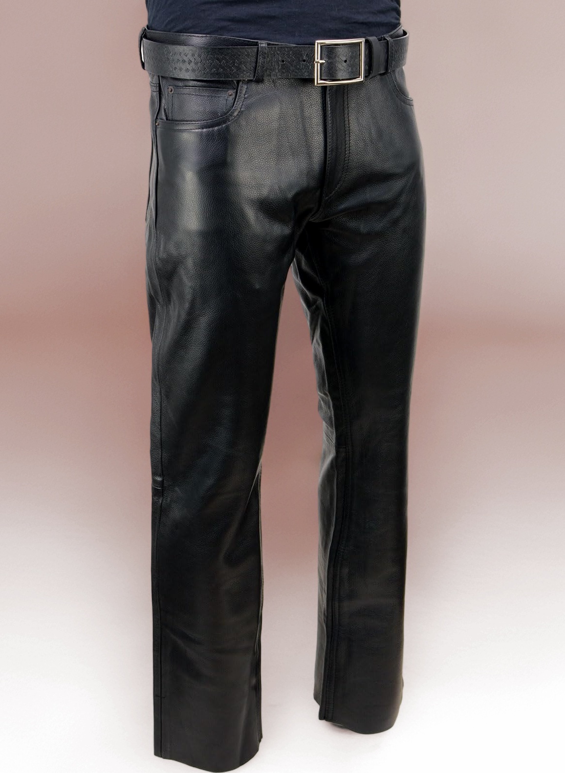 Milwaukee Leather LKM5790 Men's Black Classic 5 Pocket Leather Pants