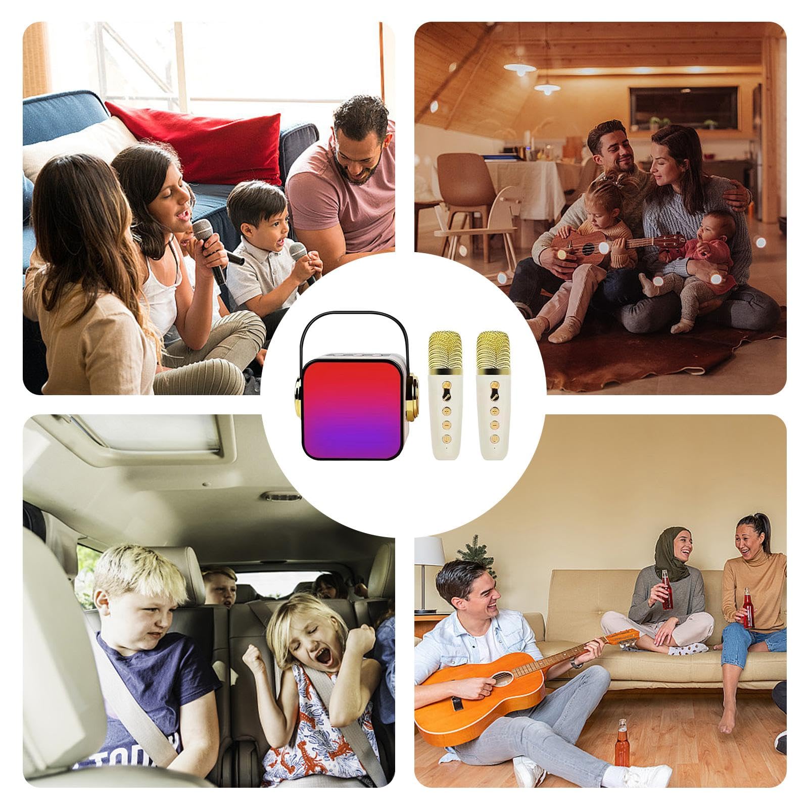 máquina del Karaoke, Altavoz portátil del micrófono, Juego de Altavoces y micrófono inalámbricos portátiles con micrófonos inalámbricos, Juego de Altavoces con micrófono, máquina de