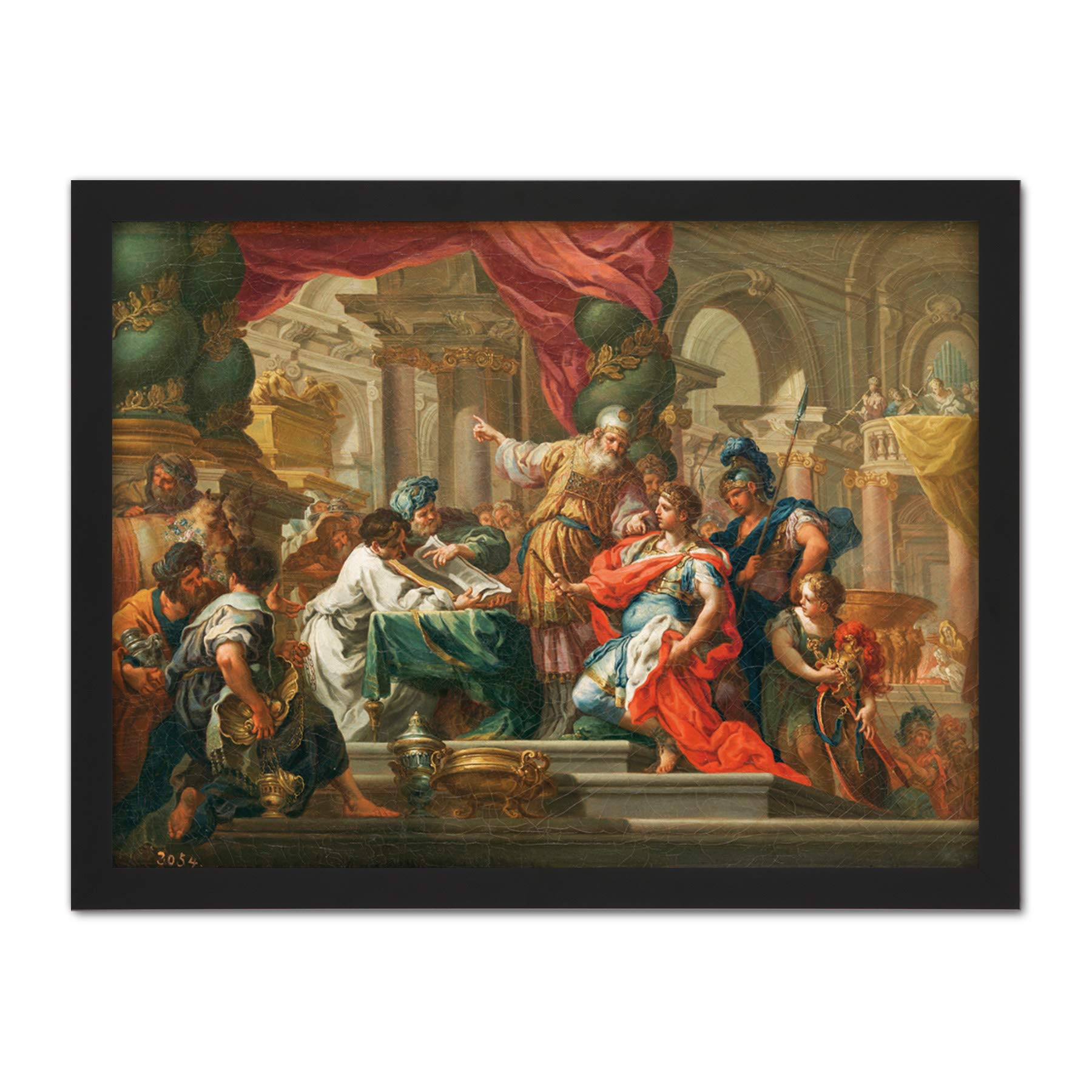 Conca Alexander Great Temple Jerusalem Painting Artwork Framed Wall Art Print 18X24 Inch