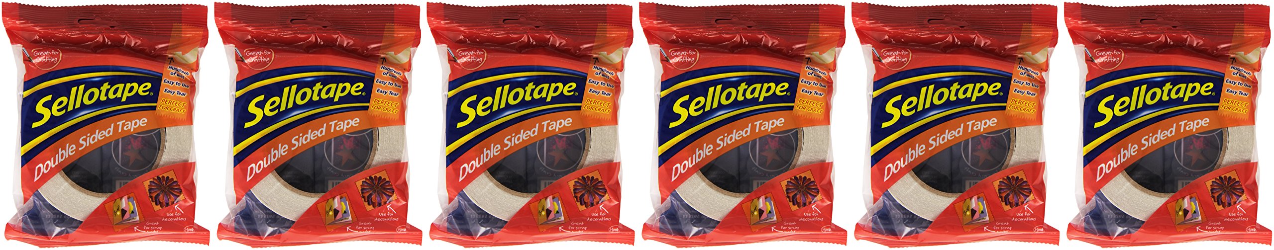 Sellotape Double Sided Tape 25mm x 33m Ref 1447052 [Pack of 6]