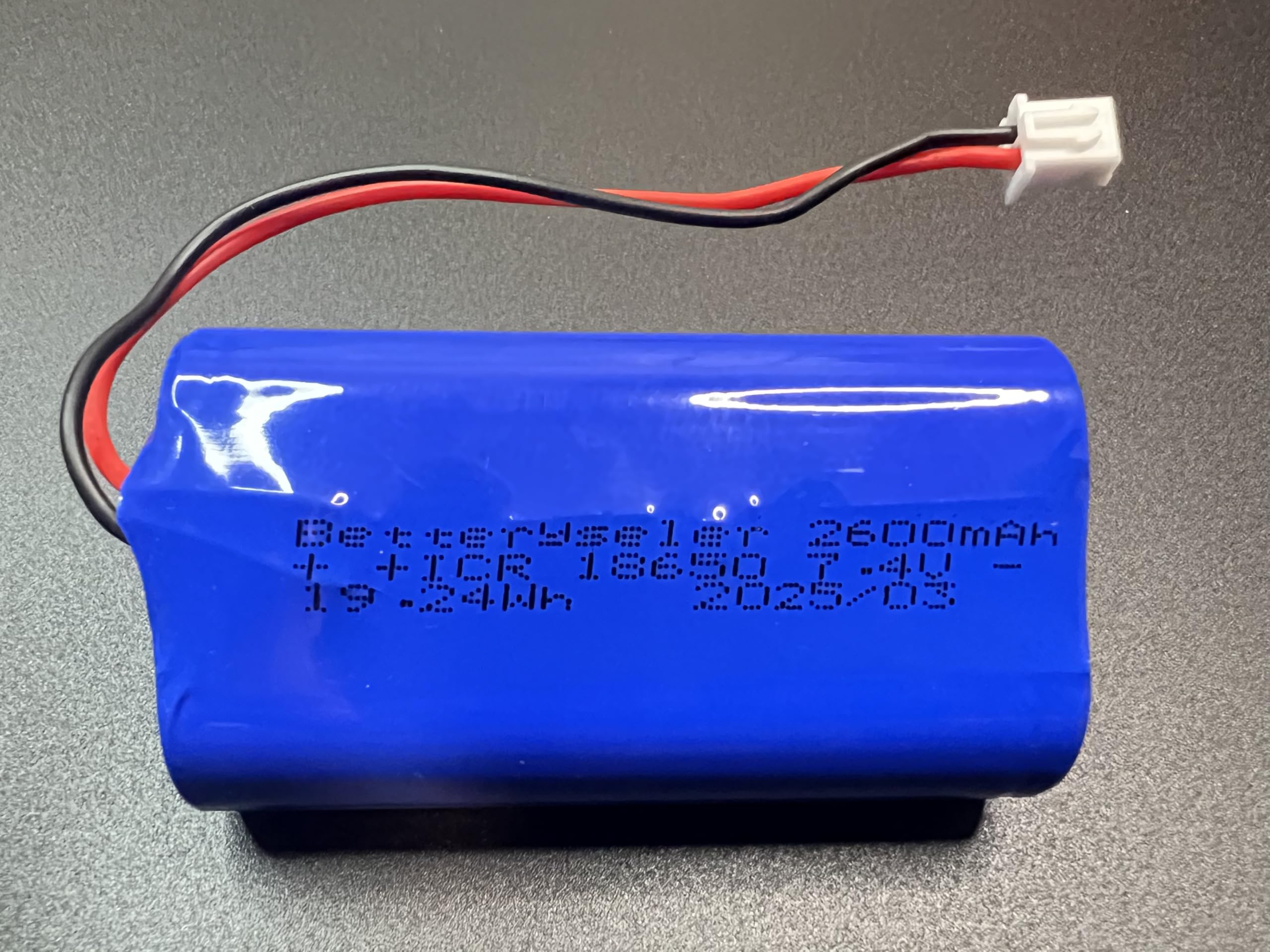 1Pc 7.4v Rechargeable li-ion Battery 2600mAh, 18650 2S1P
