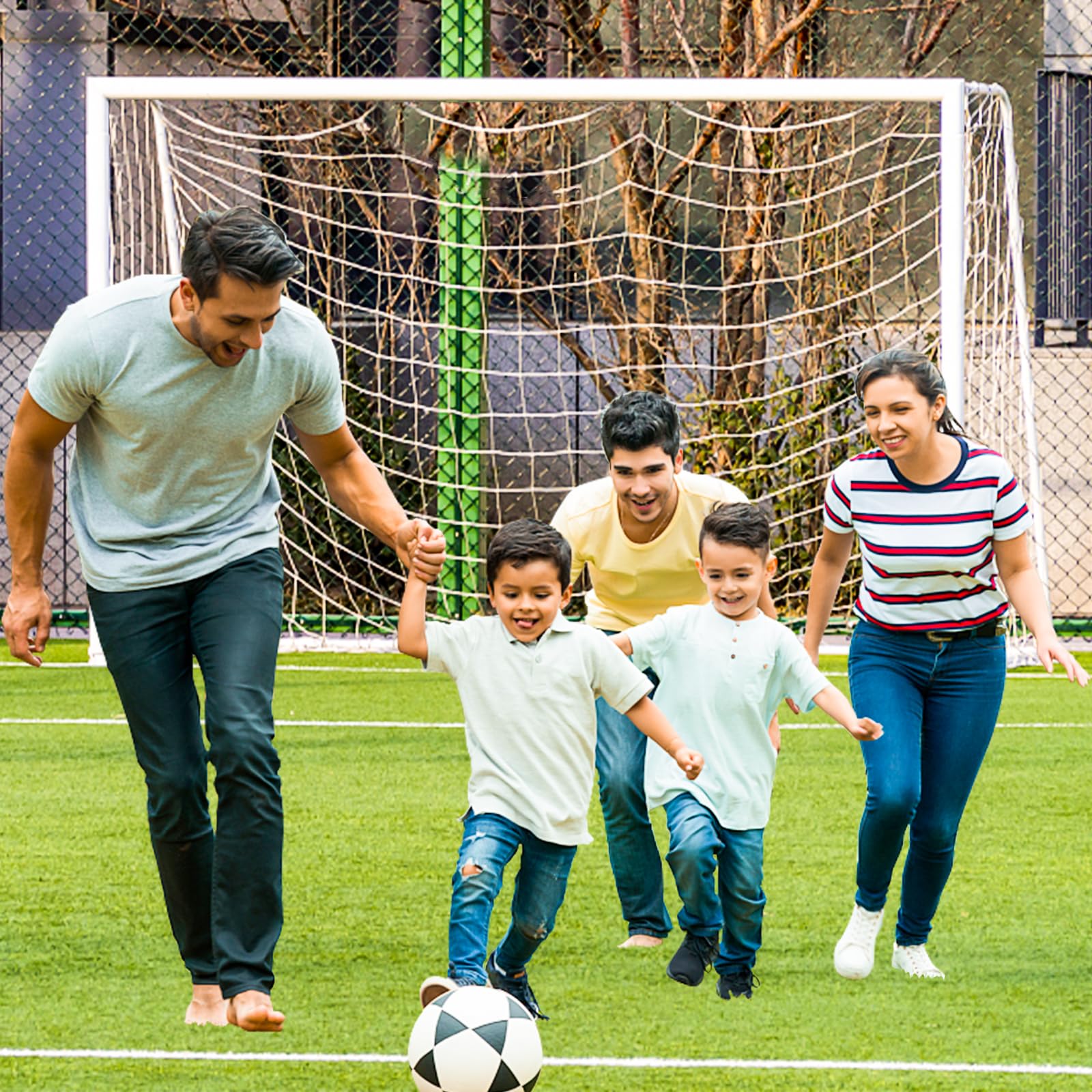 Questa Porta da Calcio, Resistente alle intemperie e Portatile, Porta da Calcio da Giardino, Porterias de Futbol Soccer Arcos de Futbol per Allenamento all'aperto, 8x6FT, 10x6.5FT, Rete da c