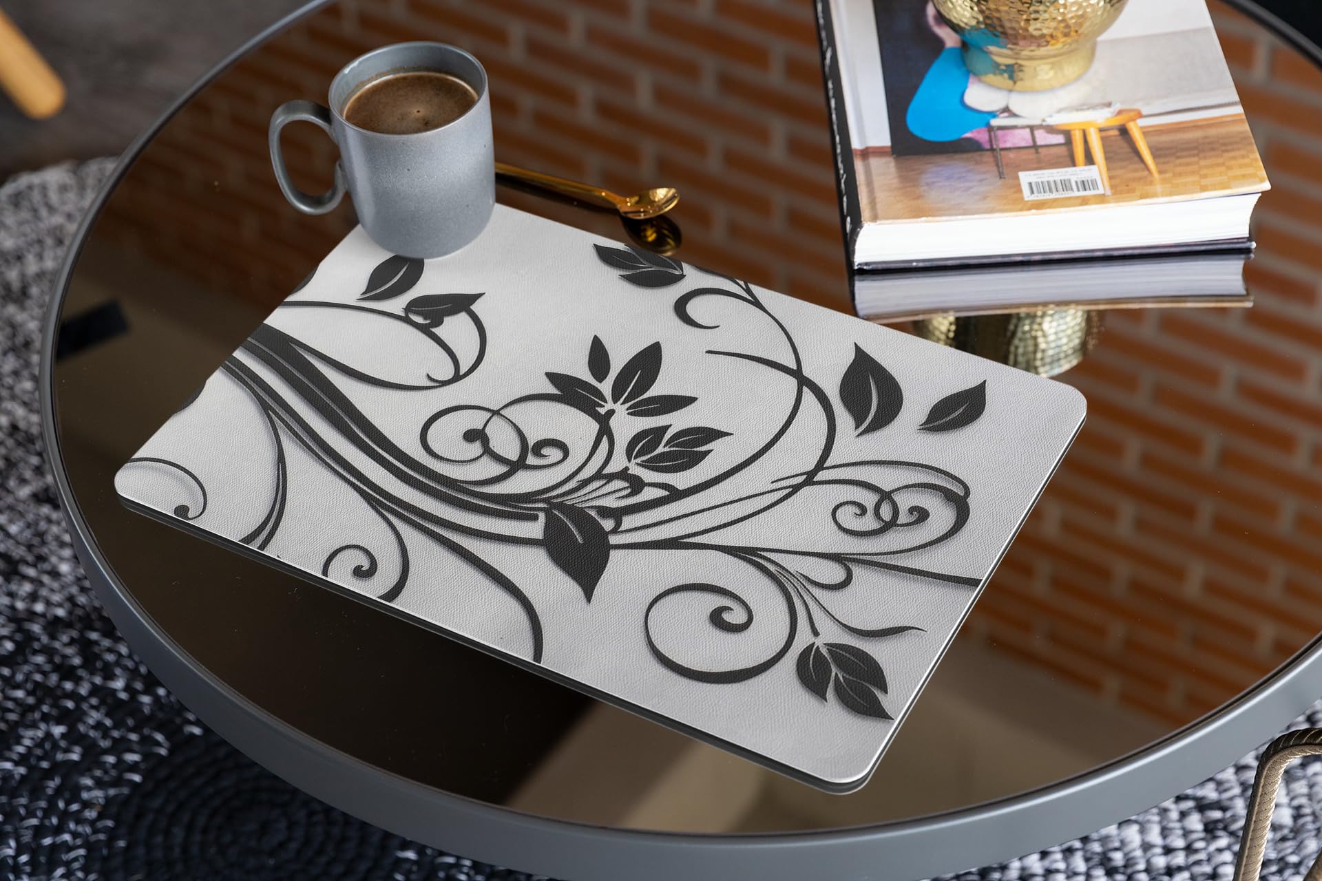 Elegant and Practical Table Mat Set by Ambbi Collections - 6 Placemats | Multipurpose, Heat-Resistant, Waterproof, and Eco-Friendly | Easy to Clean and Maintain (Tabmat 0348) (B0CBST252F) Amazon Price History, Amazon Price Tracker