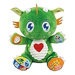 Clementoni Baby Dino Dragon Birichino, Plush Animal for Newborns from 6 Months, Play for Childhood, Learns Words, Colours, Numbers and Shapes, Stimulates Multisensory Development,