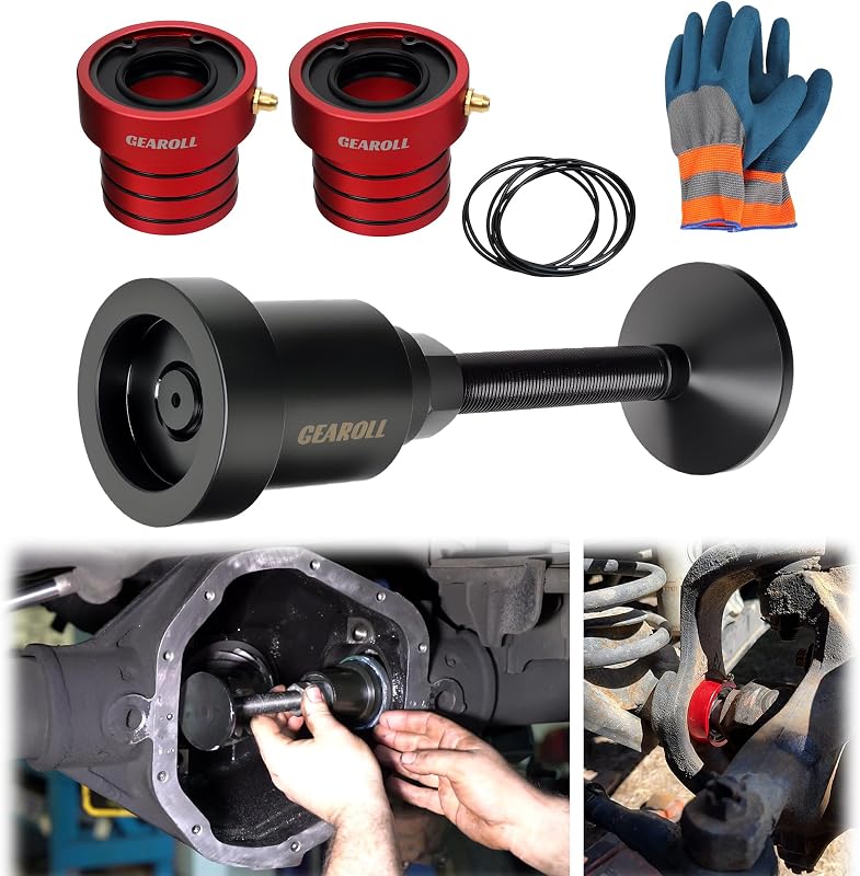 Par de retentores do tubo do eixo dianteiro Dana 30/44 com ferramenta de instalação GEAROLL para Jeep Wrangler, Cherokee e Grand Cherokee – 3 peças