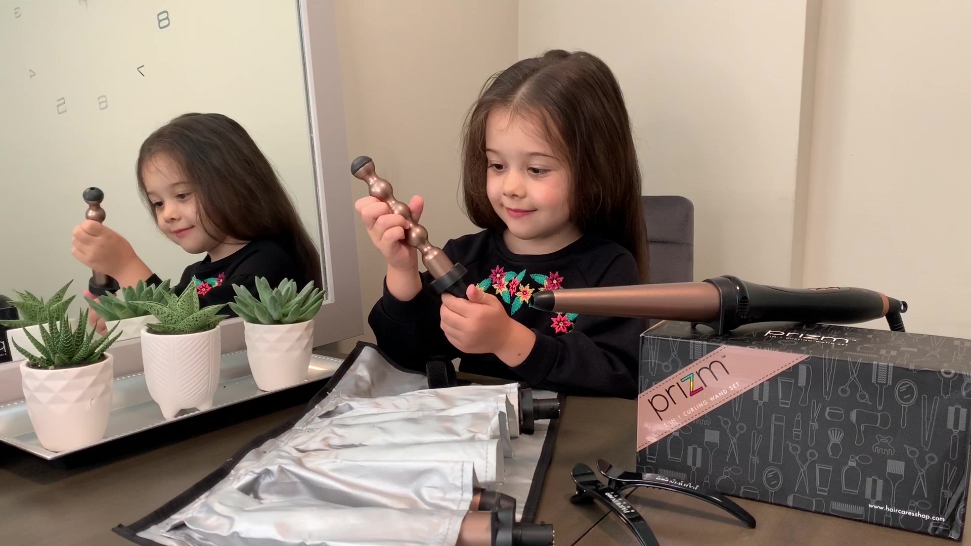 Prizm-5-in-1-Curling-Iron-Wand-Set-LED-Display-11-Temp-Settings-06-to-125-Inch-Interchangeable-Tourmaline-Coating-Barrels-Hair-Curler-for-WavyAir-BangRingletSpiral-with-Heat-Resistant-Glove