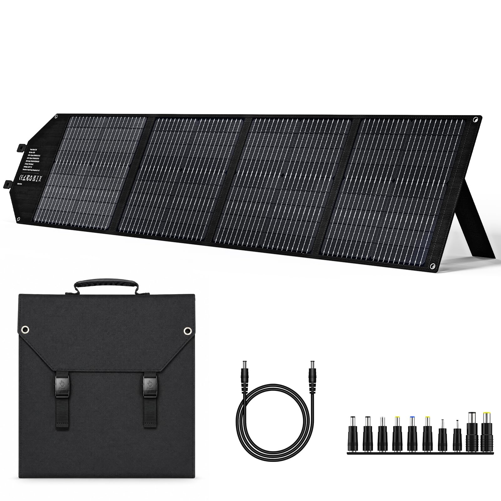 100W Portable Solar Panel for Power Station Generator, iPhone, Galaxy, Tablets, Foldable Solar Charger with USB QC 3.0/USB C/18V DC, IPX4 Waterproof Solar Panels for Camping Outdoor Van RV Trip