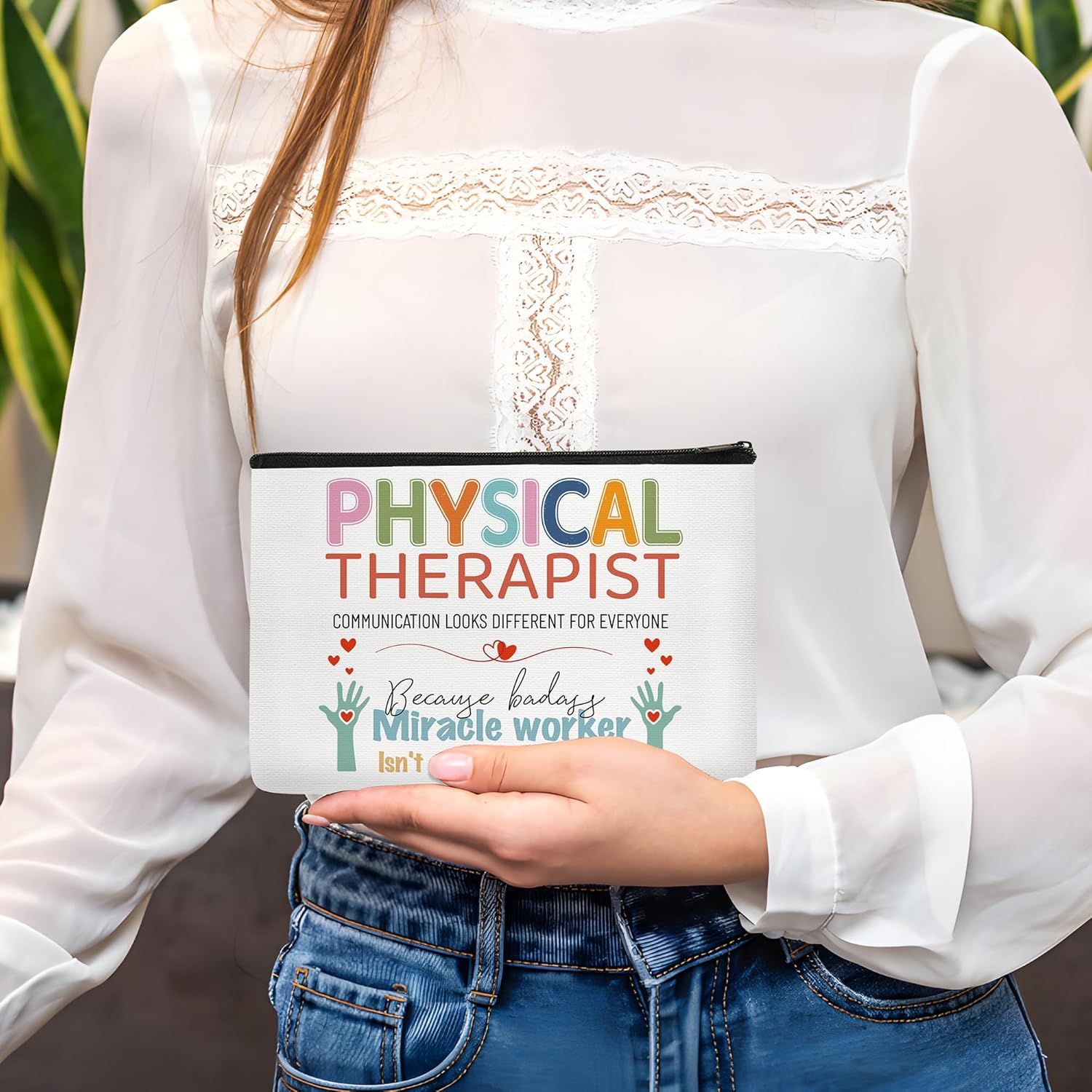 Physical Therapist Gifts for PT student Makeup Bag for Women PT Appreciation Gift Therapy Pathologist Physiotherapy Gift for PT PTA OT - Image 4